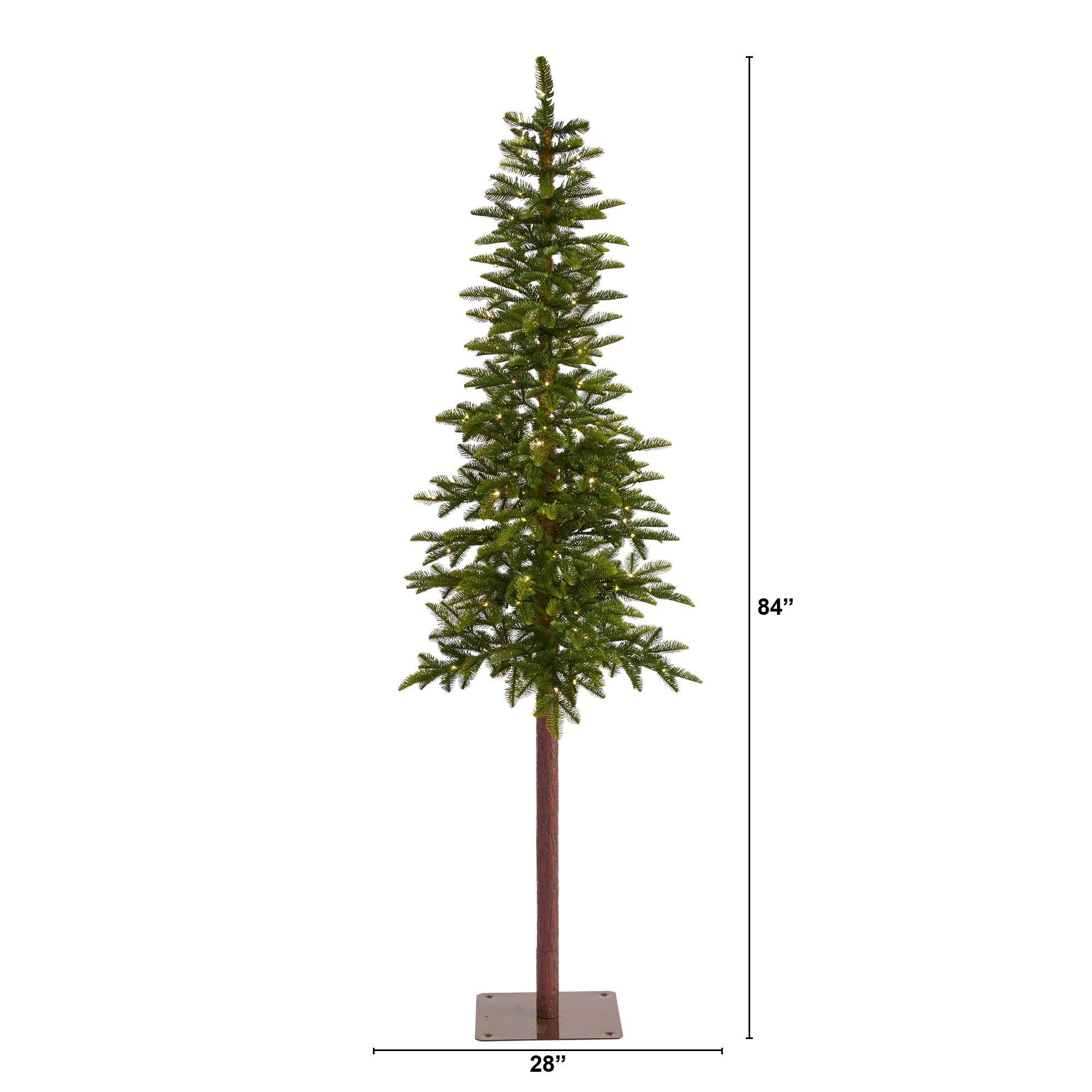 7’ Alaskan Alpine Artificial Christmas Tree with 150 Clear Microdot (Multifunction) LED Lights and 165 Bendable Branches - Image 2
