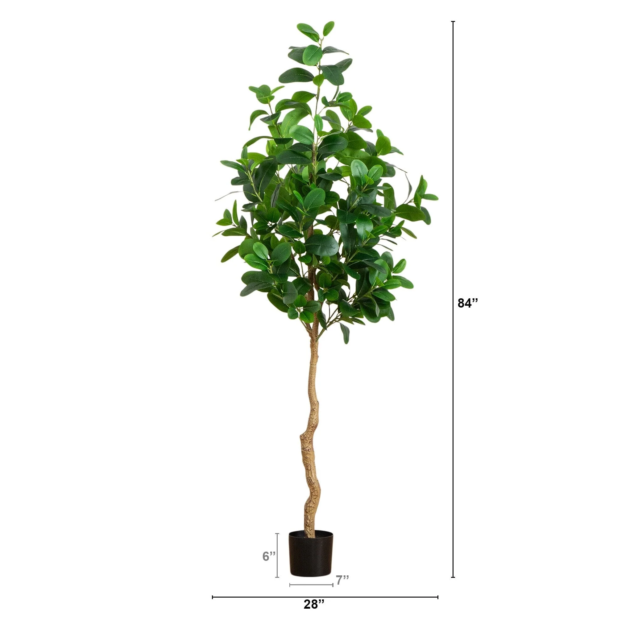 7’ Artificial Audrey Ficus Tree - Image 6