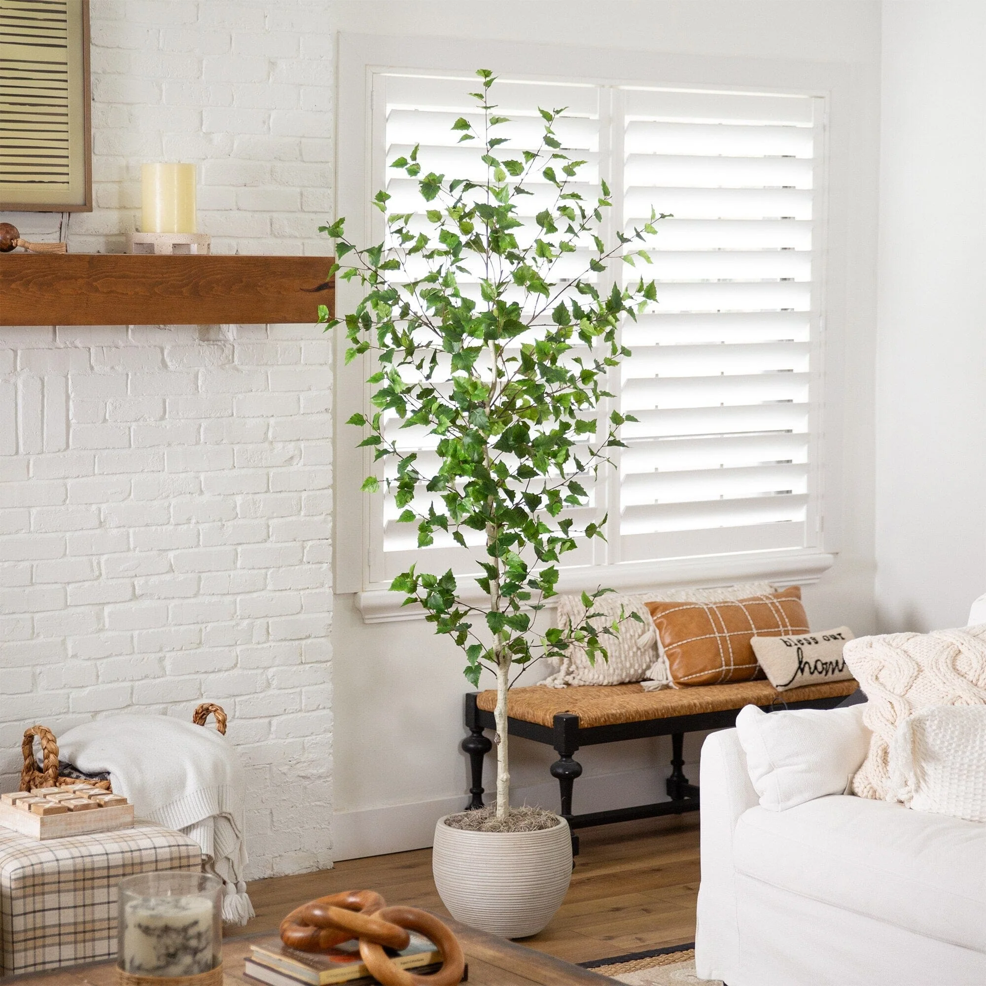7’ Artificial Birch Tree - Image 3