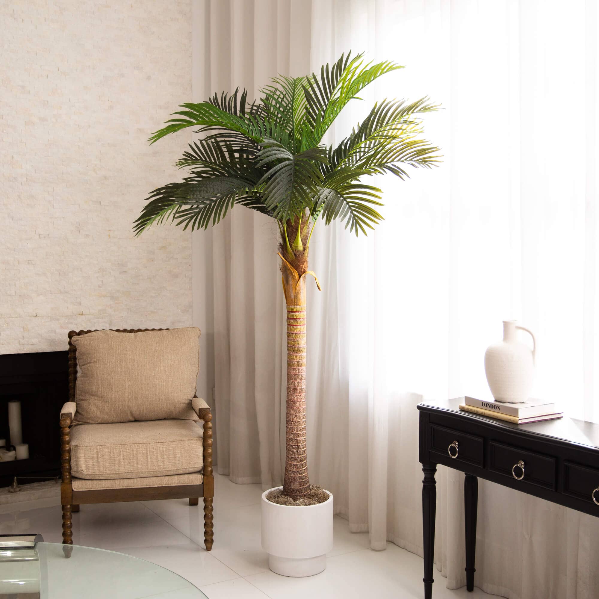 7’ Artificial Coconut Palm Tree - Image 3
