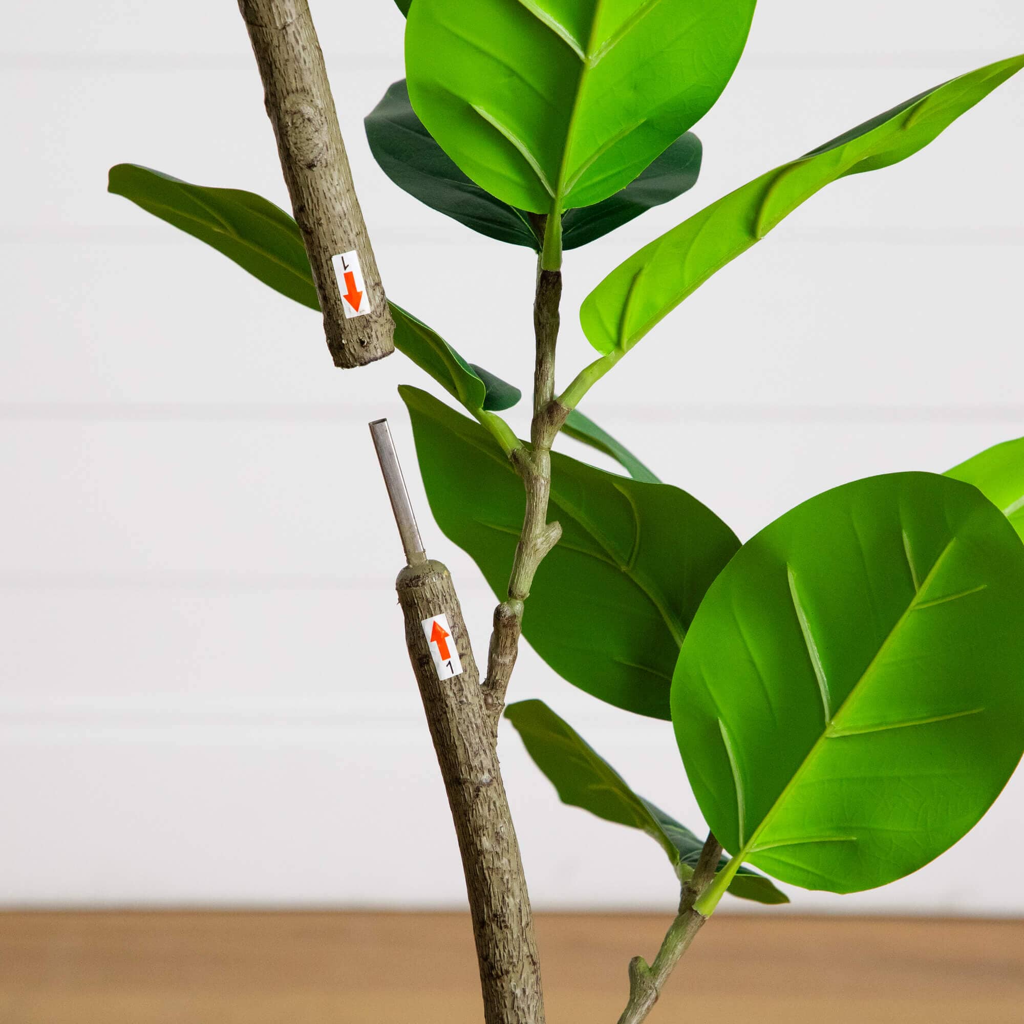 7' Artificial Curved Trunk Audrey Ficus Tree - Image 4