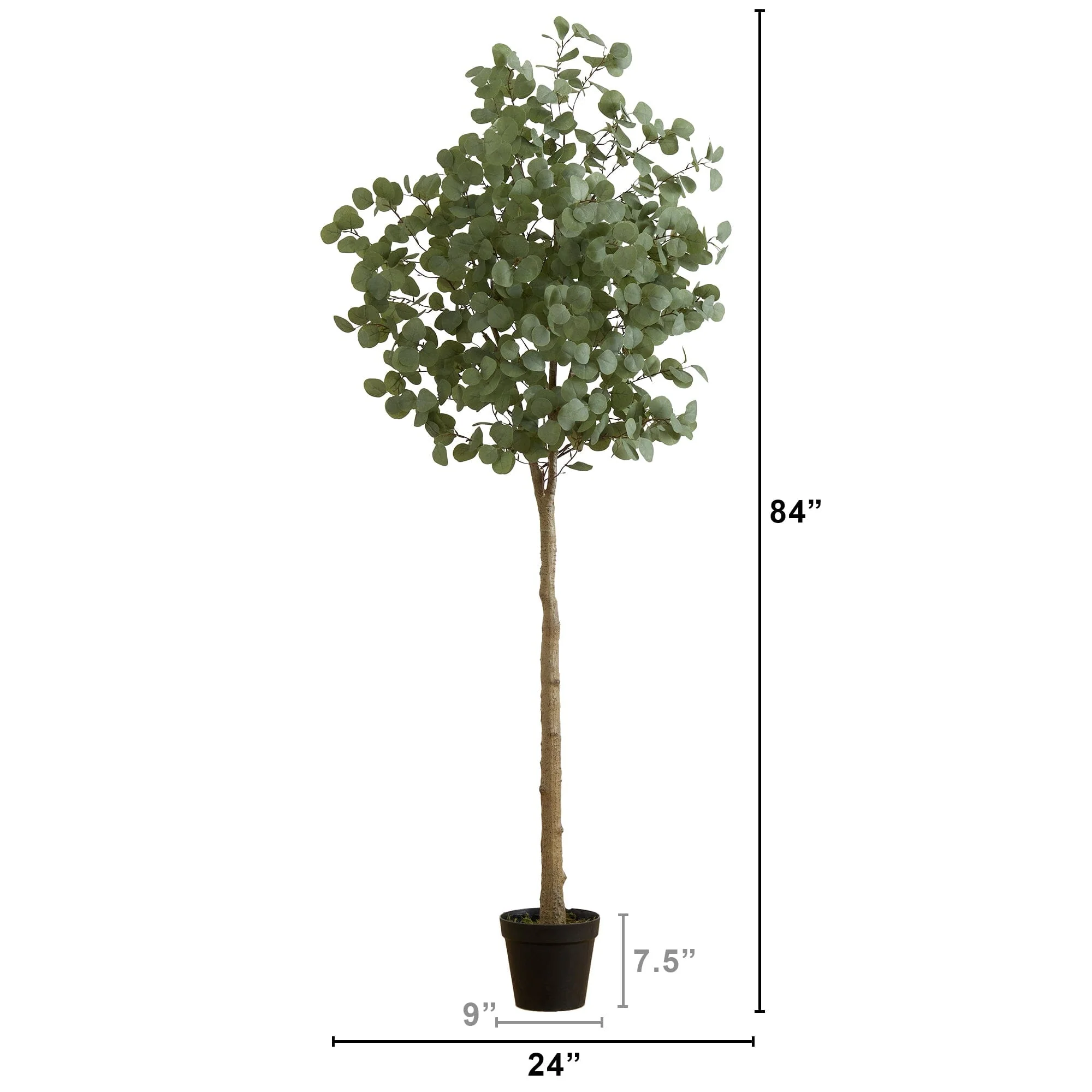 7’ Artificial Eucalyptus Tree - Image 4