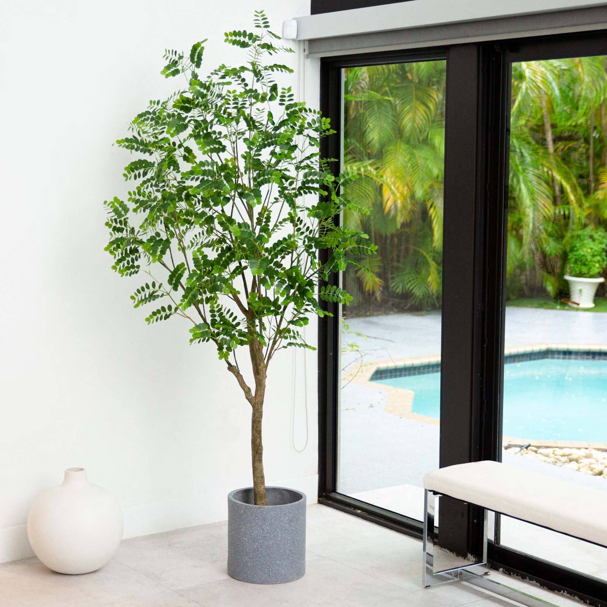 7' Artificial Greco Citrus Tree with Real Touch Leaves - Image 4