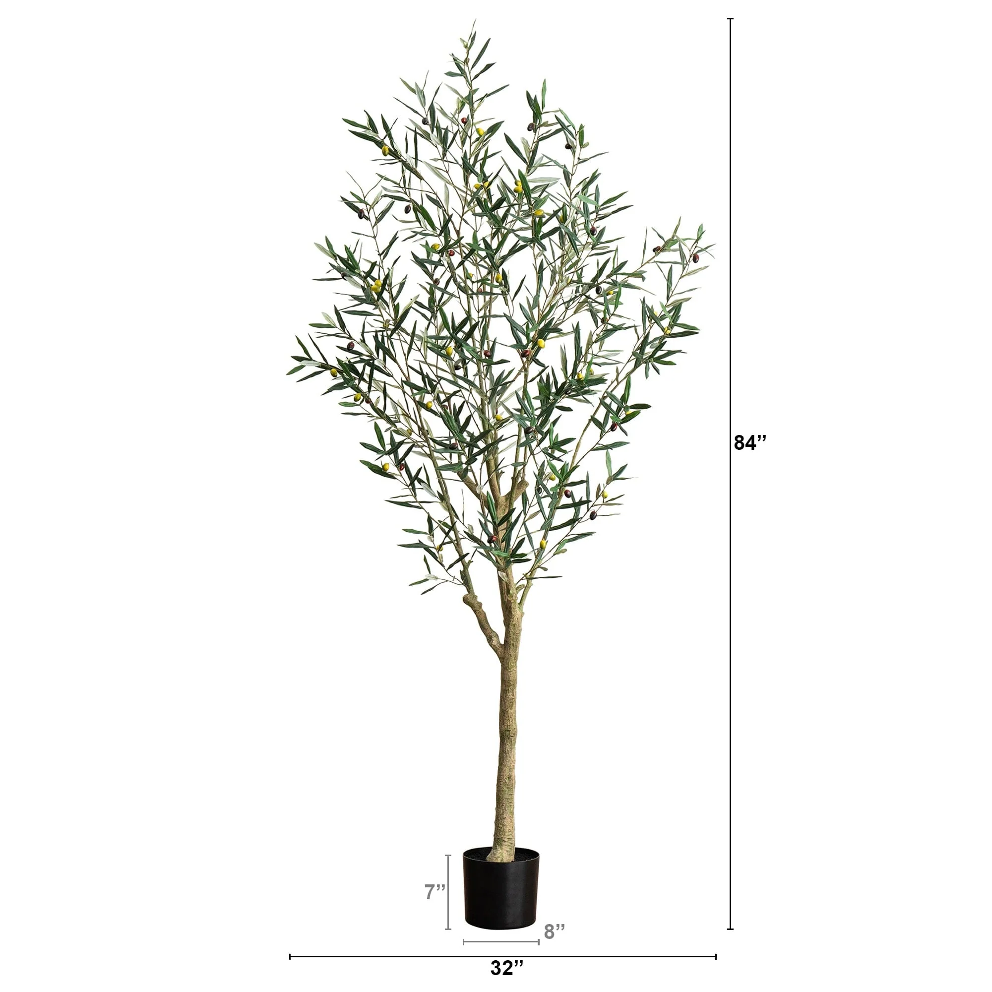 7' Artificial Greco Olive Tree - Image 5