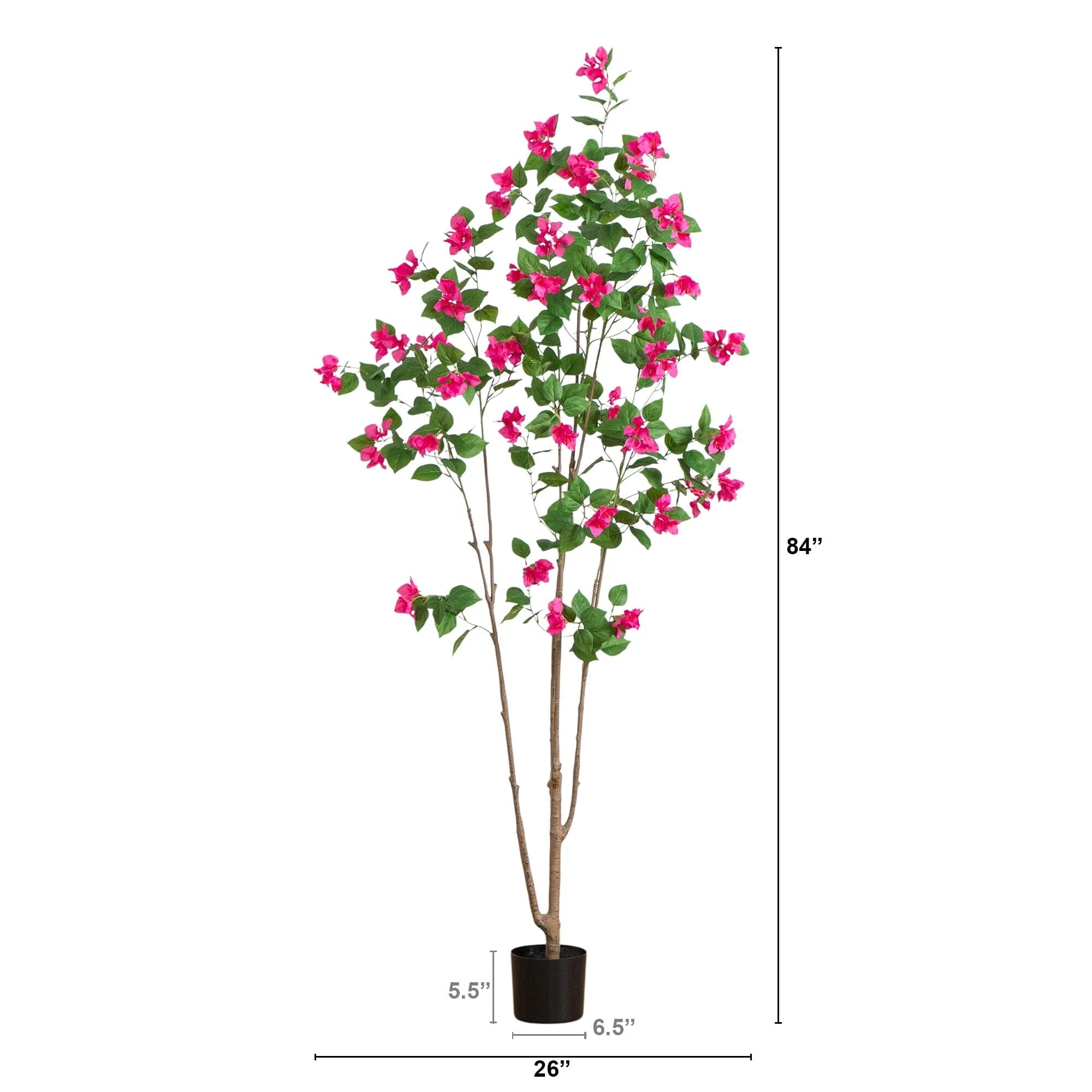 7’ Artificial Minimalist Bougainvillea Tree - Image 5