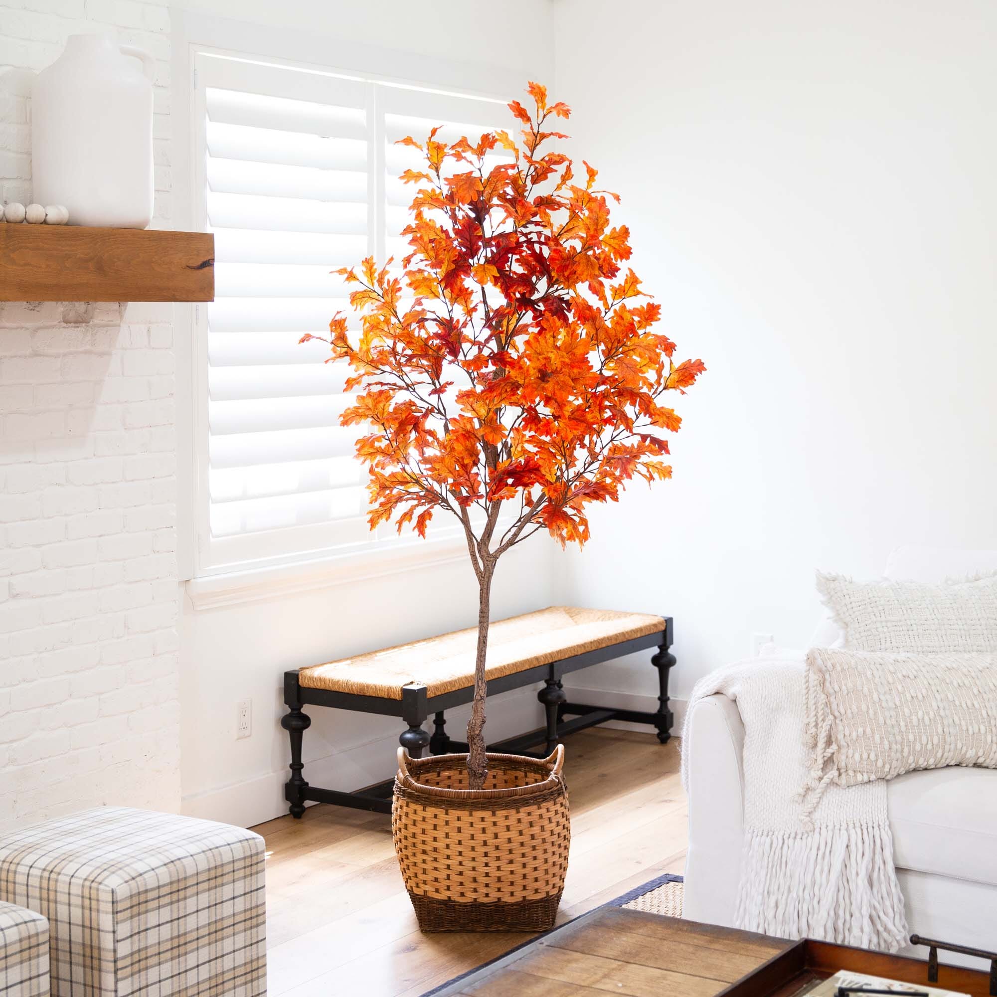 7’ Autumn Oak Artificial Fall Tree - Image 3