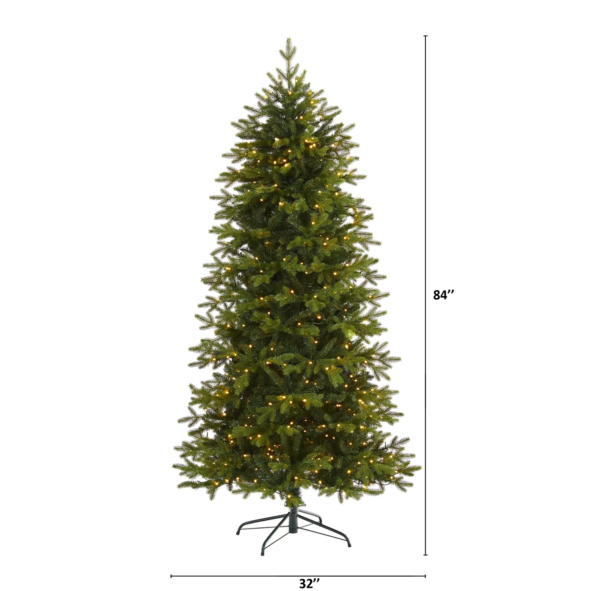 7’ Belgium Fir “Natural Look” Artificial Christmas Tree with 500 Clear LED Lights - Image 2