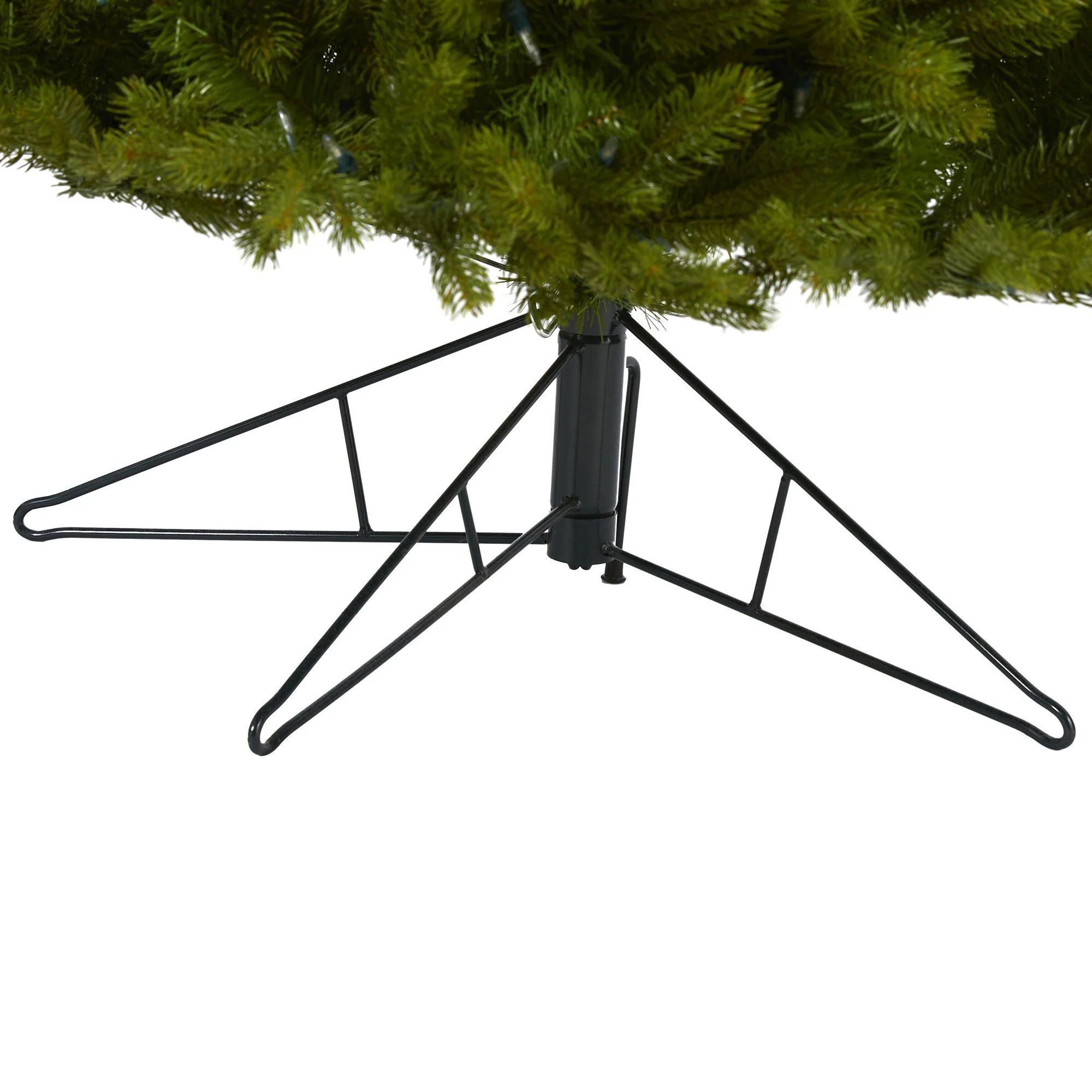 7' Cambridge Spruce Flat Back Artificial Christmas Tree with 500 Warm White (Multifunction) LED Lights and 960 Bendable Branches - Image 6