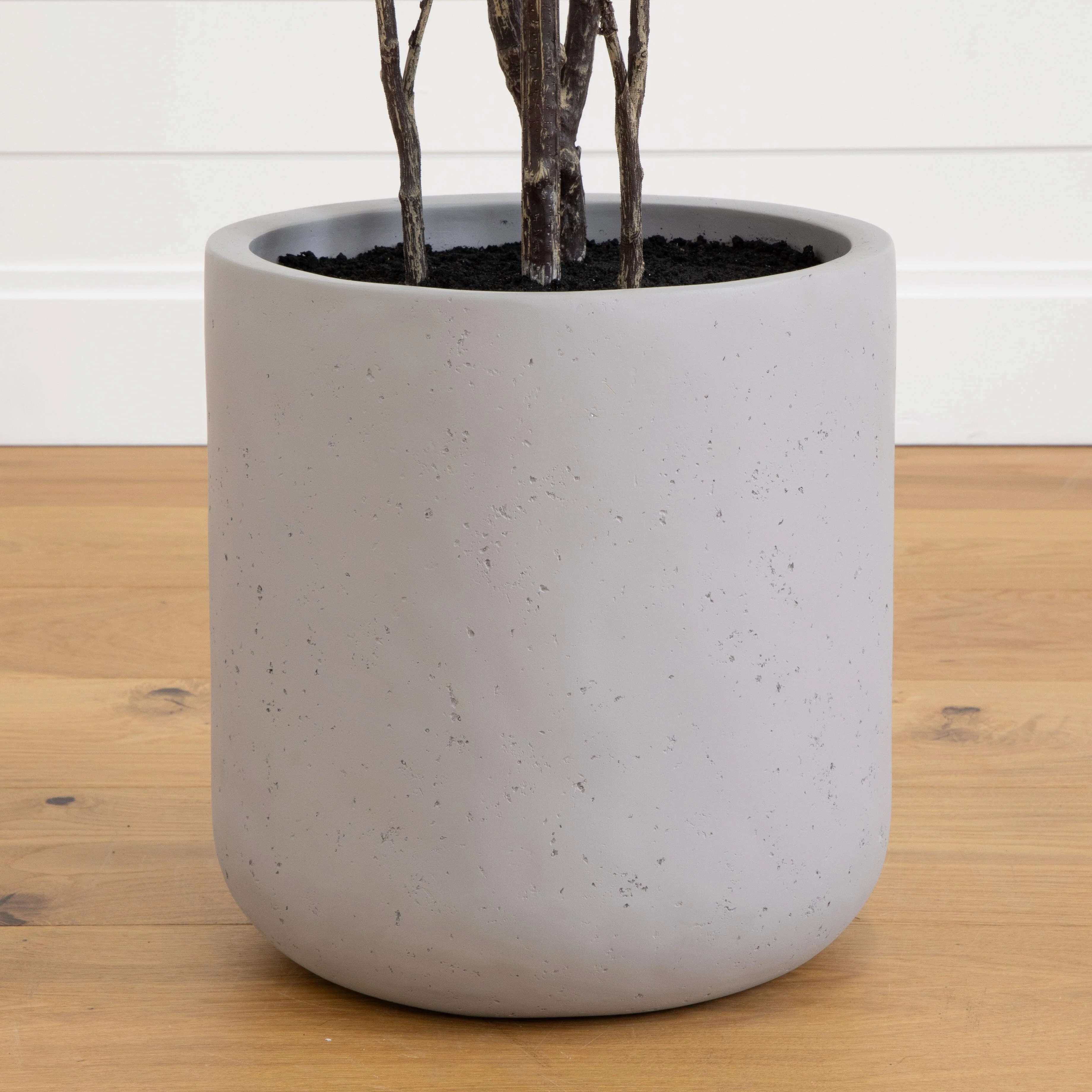 7’ Artificial Enkianthus Tree with Resin Stone Planter - Image 10