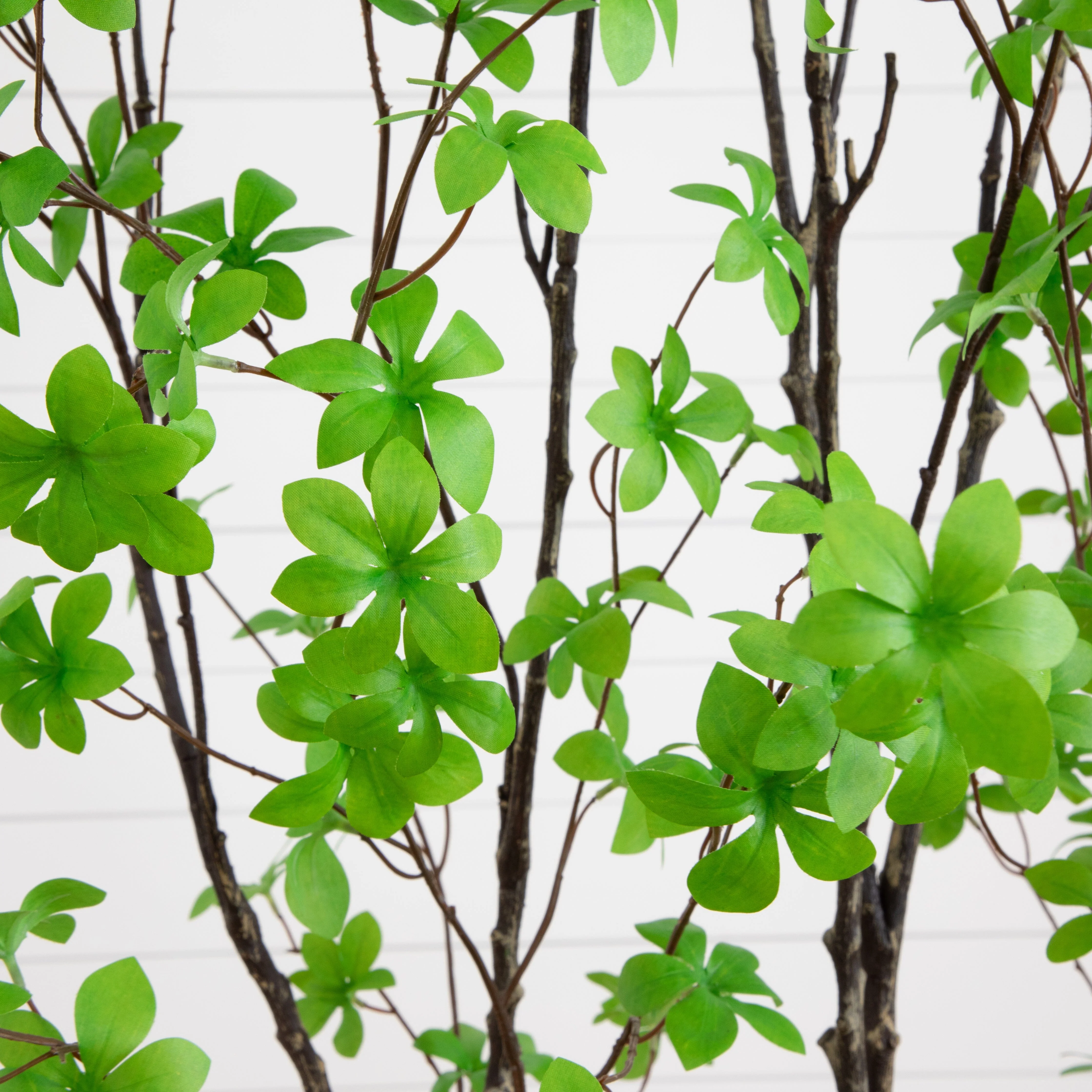 7’ Artificial Enkianthus Tree with Resin Stone Planter - Image 2