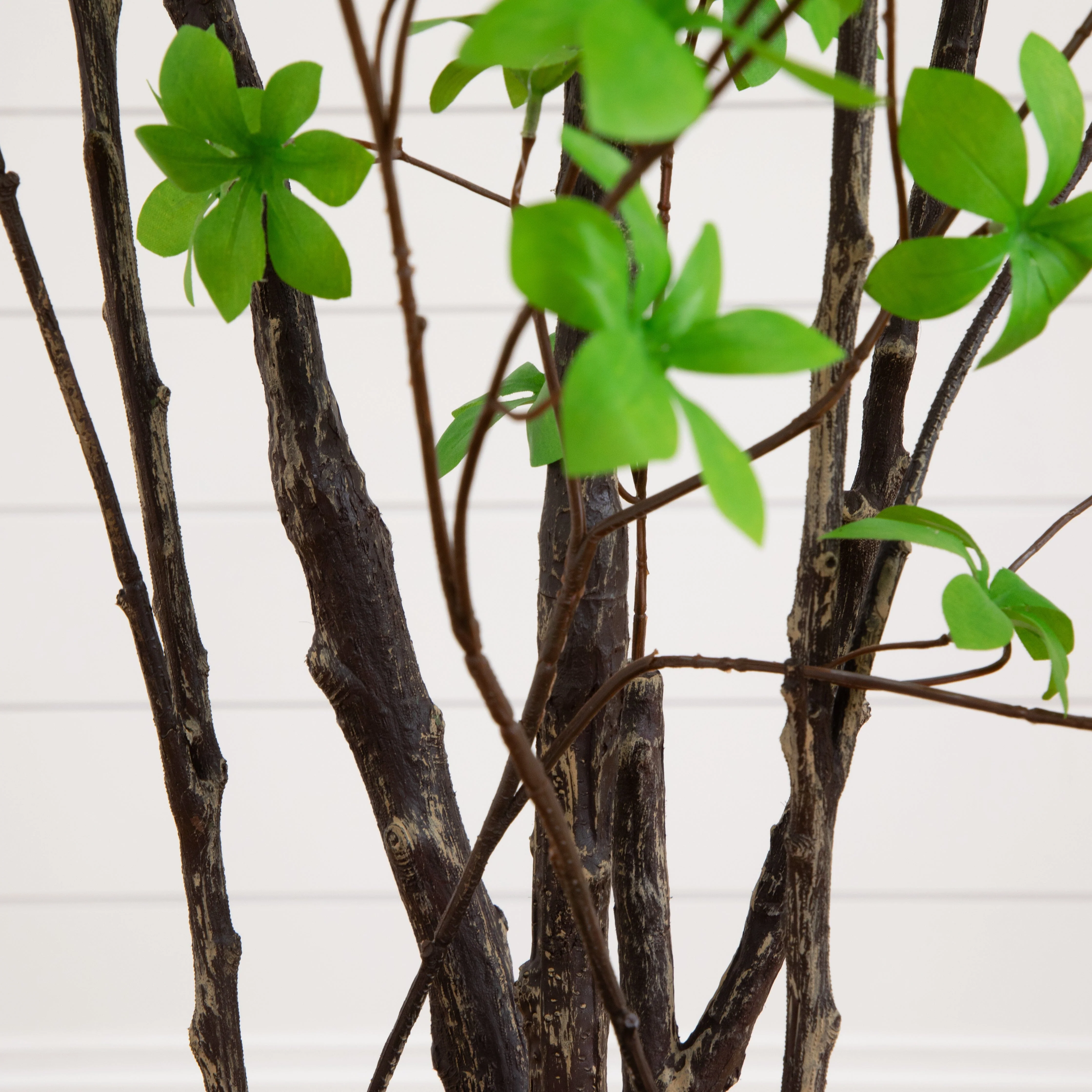 7’ Artificial Enkianthus Tree with Resin Stone Planter - Image 3