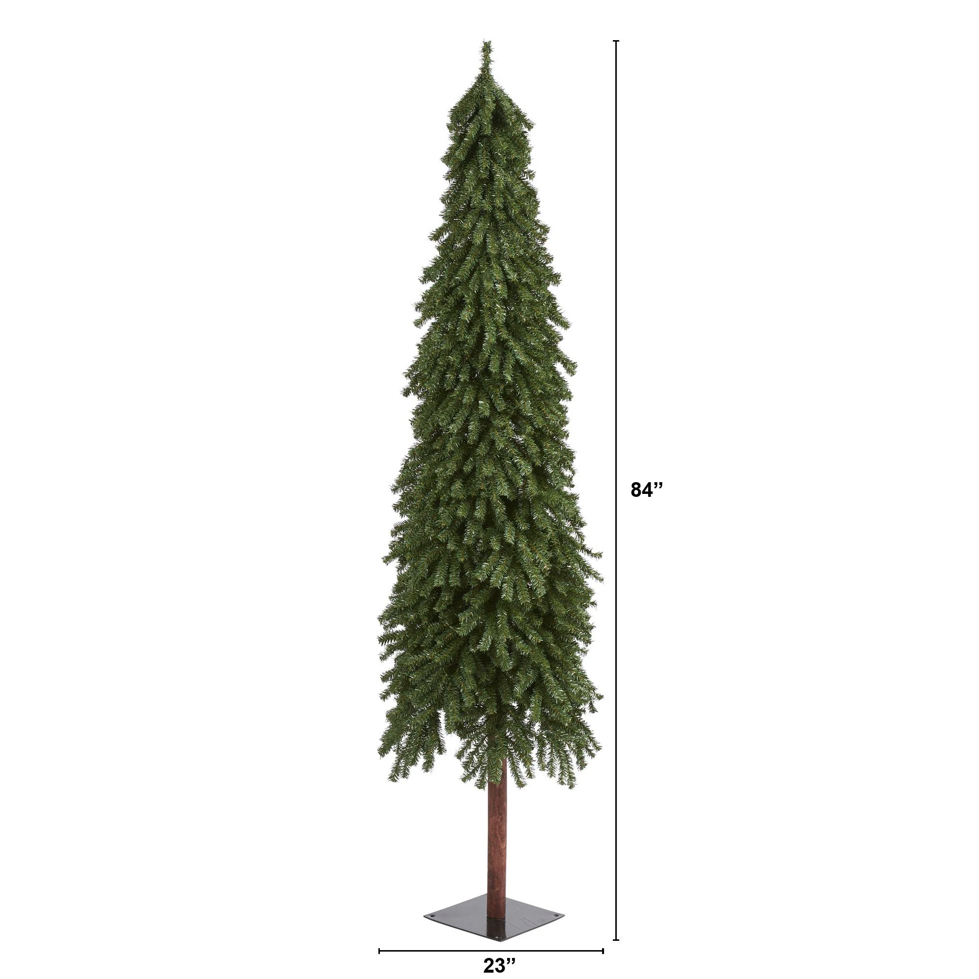 7’ Grand Alpine Artificial Christmas Tree with 950 Bendable Branches on Natural Trunk - Image 2
