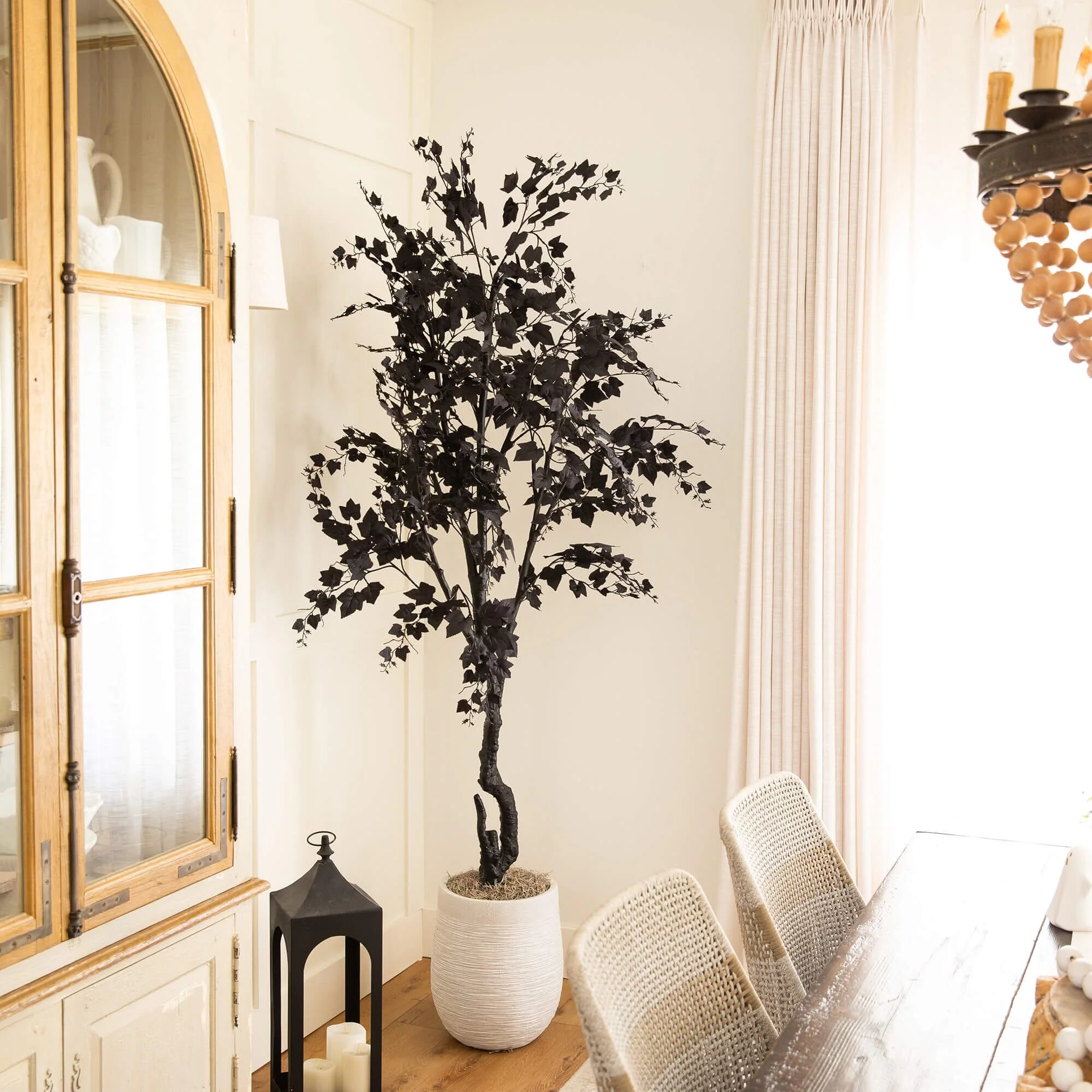 7' Artificial Halloween Black Maple Tree - Image 3
