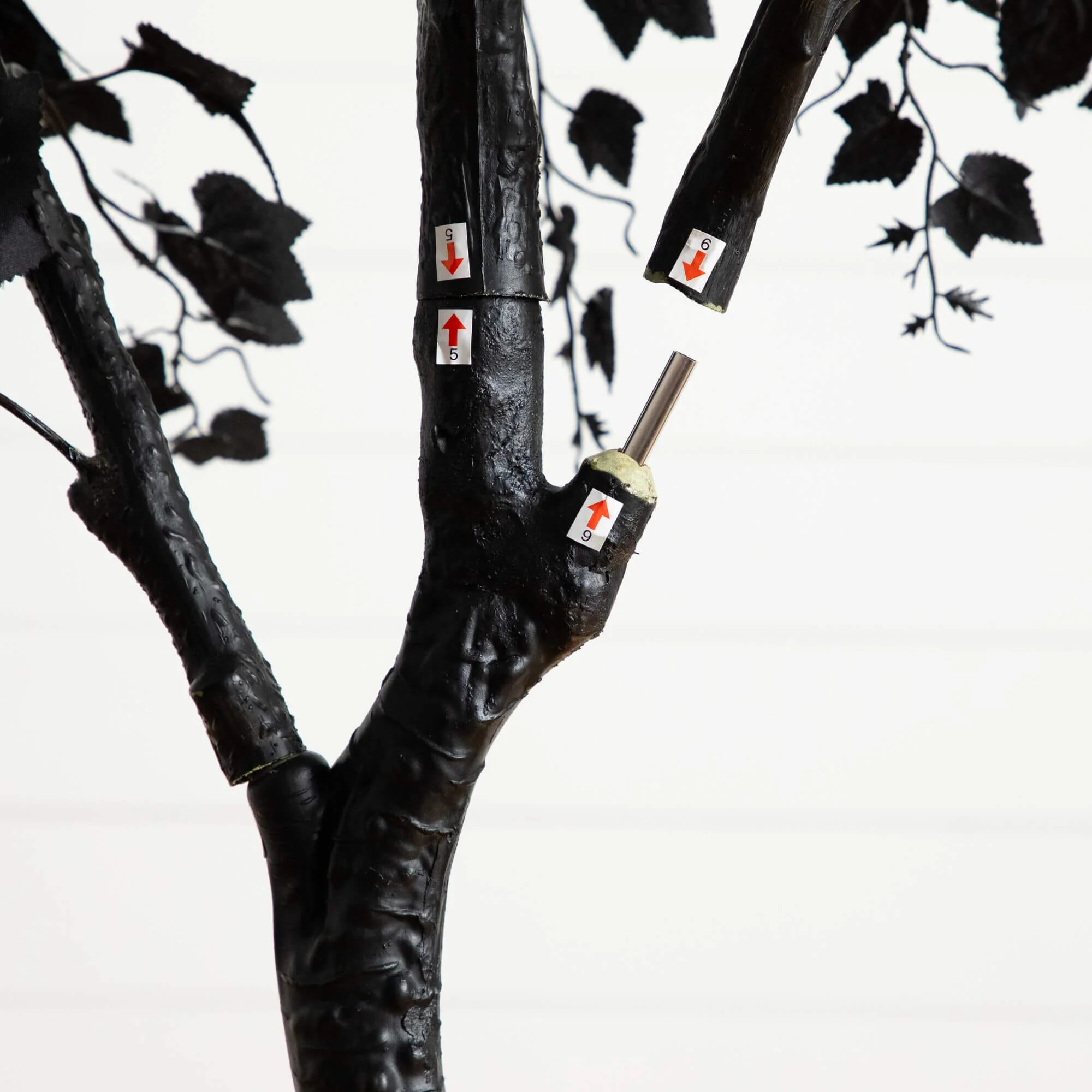 7' Artificial Halloween Black Maple Tree - Image 4