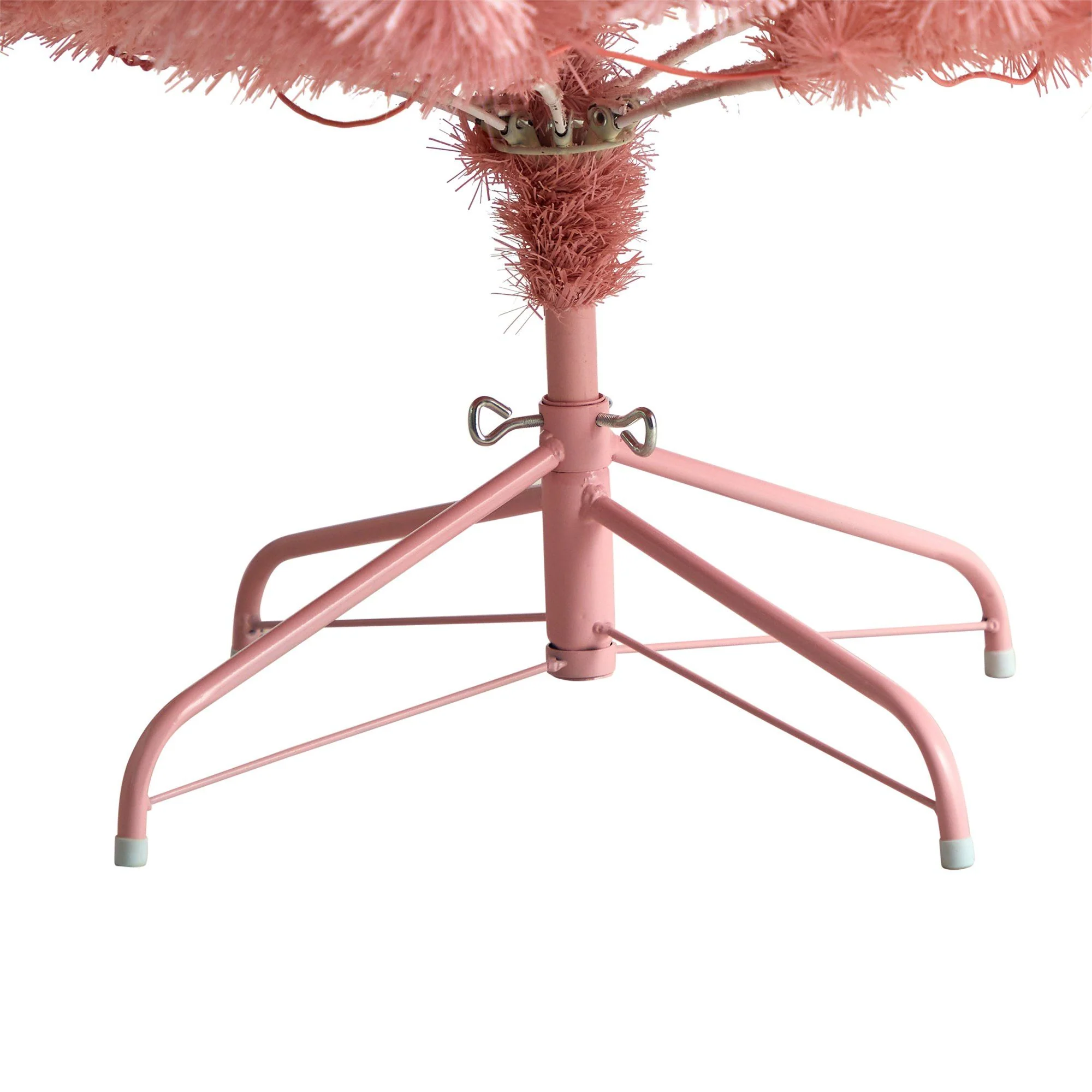 7' Holiday Pink Cashmere Christmas Tree with 300 lights and 599 Bendable Branches - Image 6