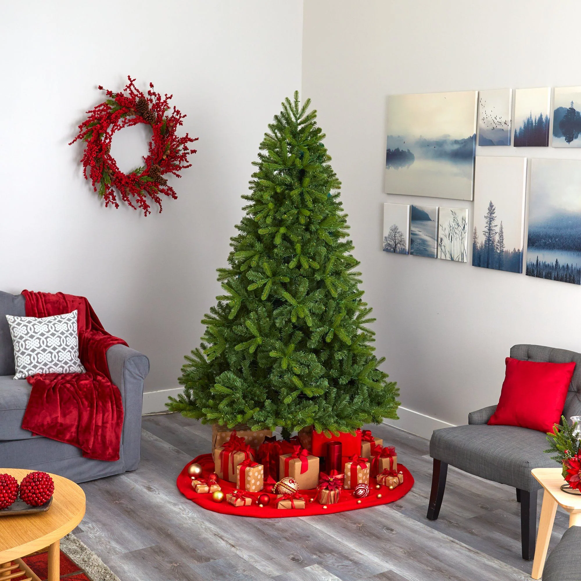 7’ New Haven Spruce “Natural Look” Artificial Christmas Tree with 500 LED Lights - Image 7
