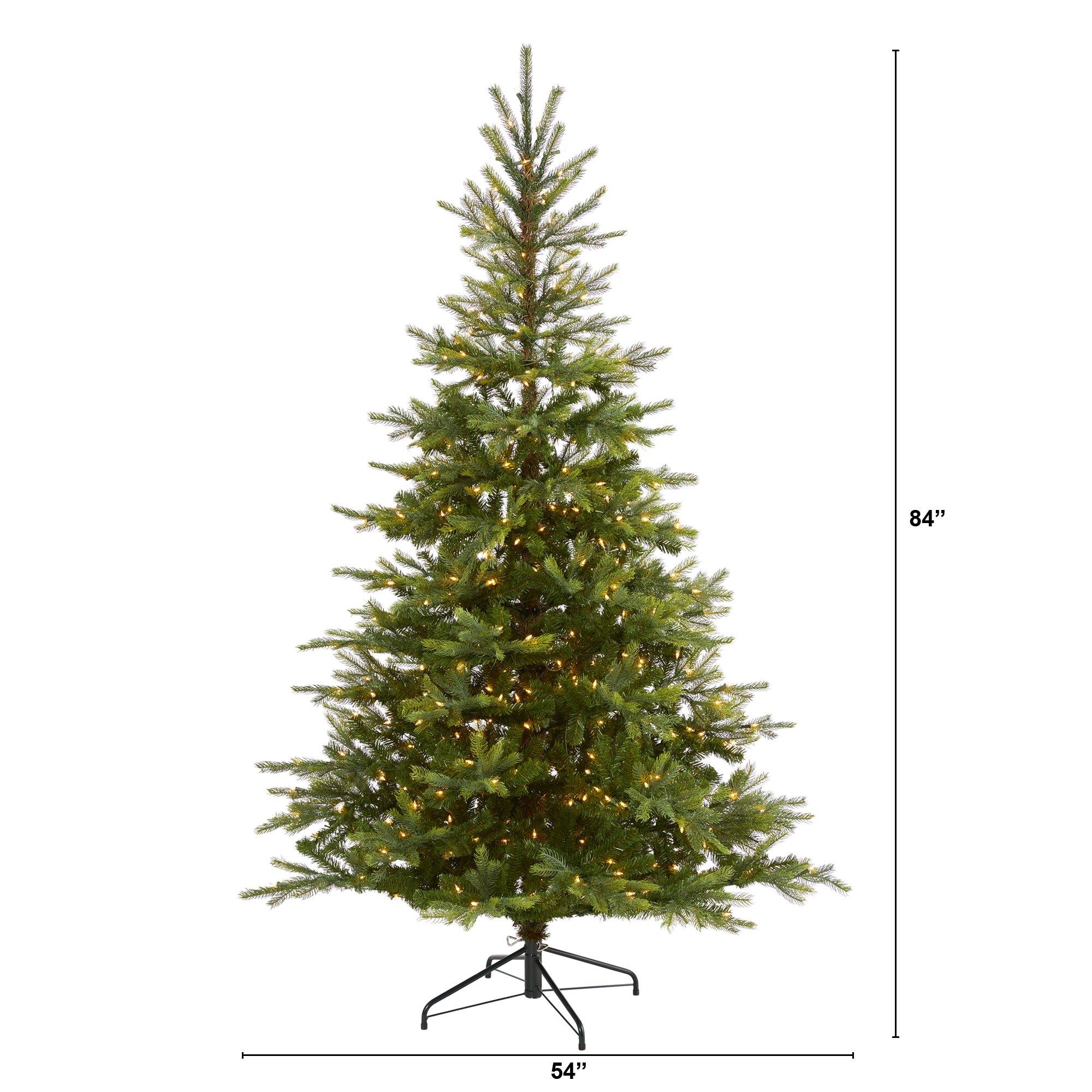 7’ North Carolina Spruce Artificial Christmas Tree with 450 Clear Lights and 931 Bendable Branches - Image 2