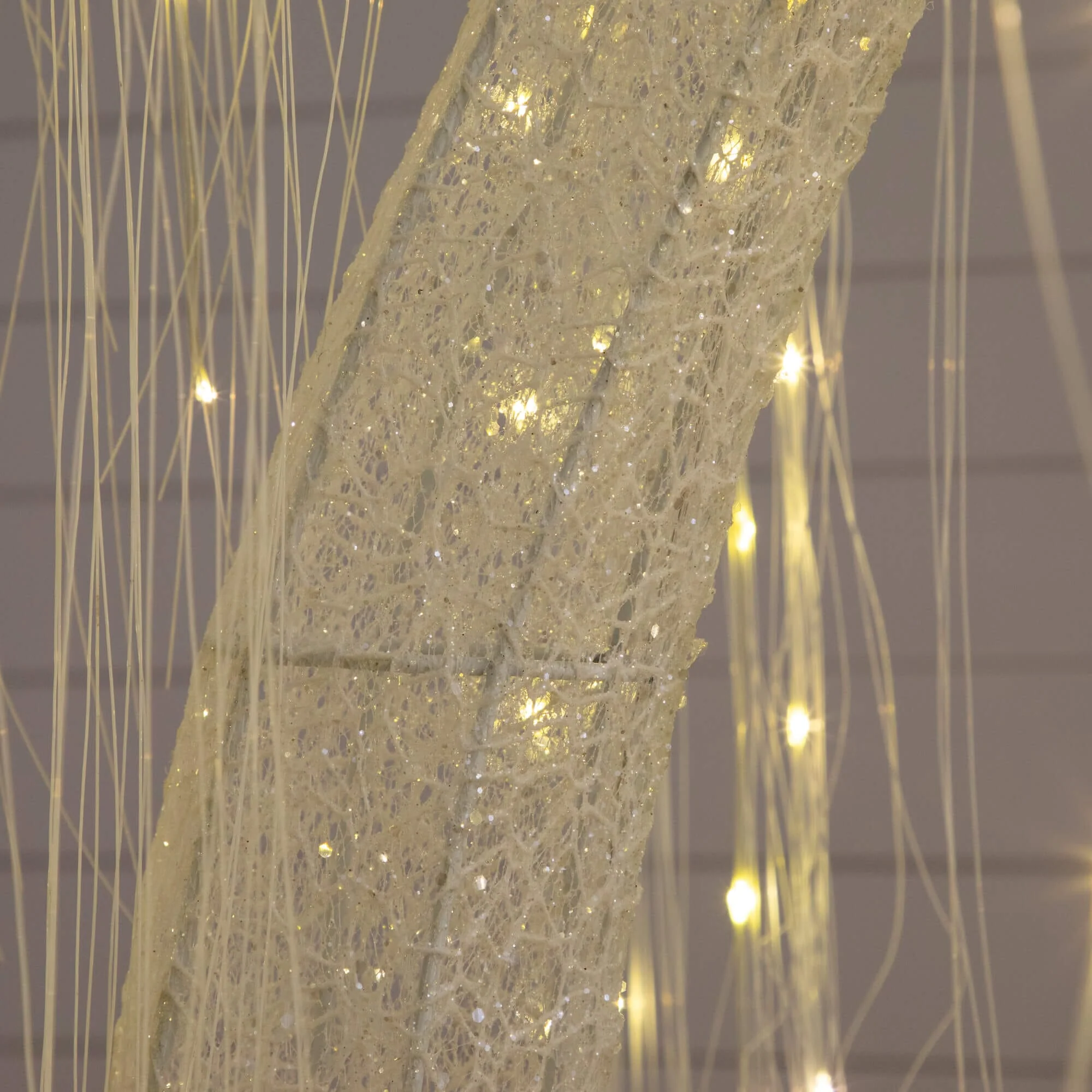 7' Pre-Lit Artificial White Willow Christmas Tree with 400 Cool White LED Light - Image 5