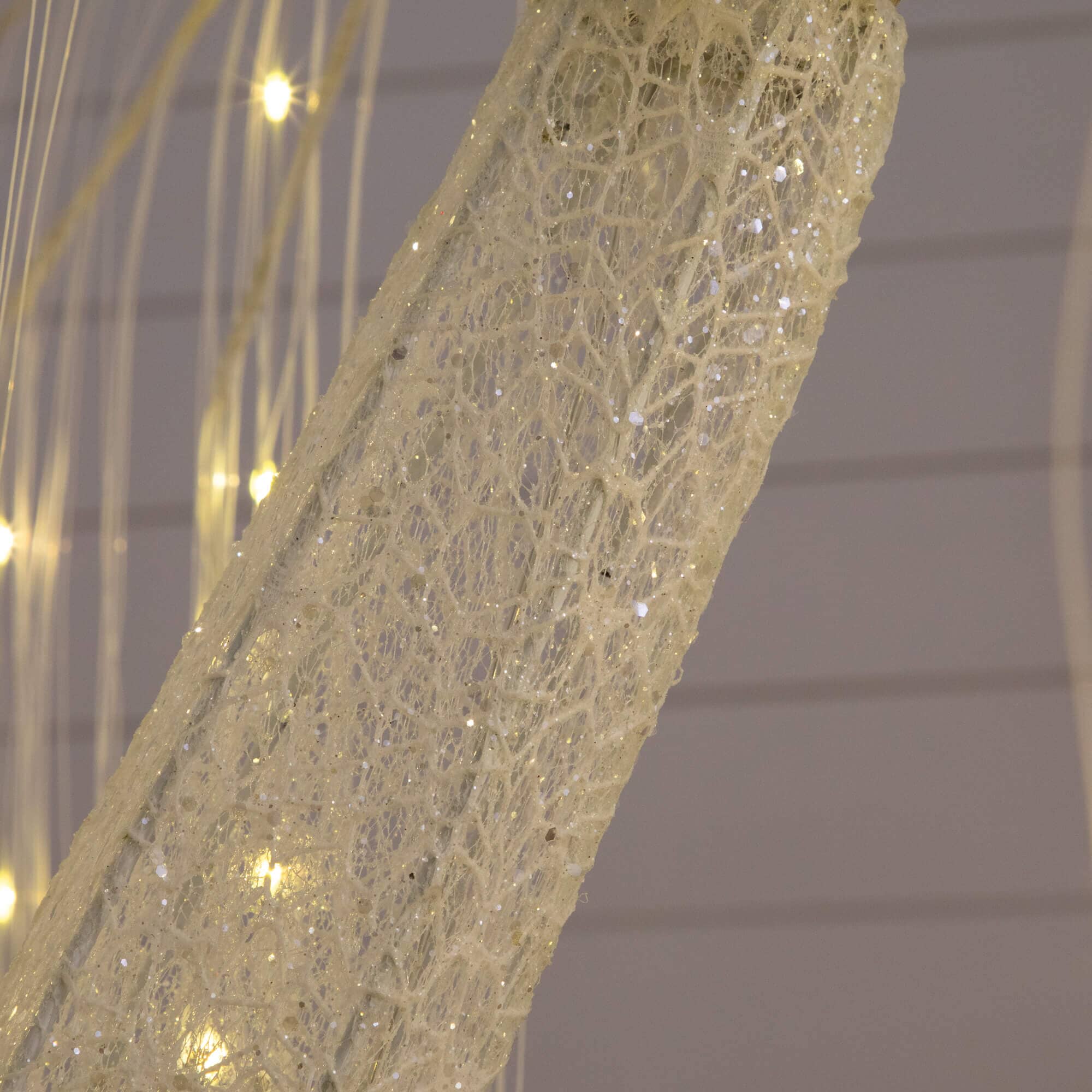 7' Pre-Lit Artificial White Willow Christmas Tree with 400 Cool White LED Light - Image 7