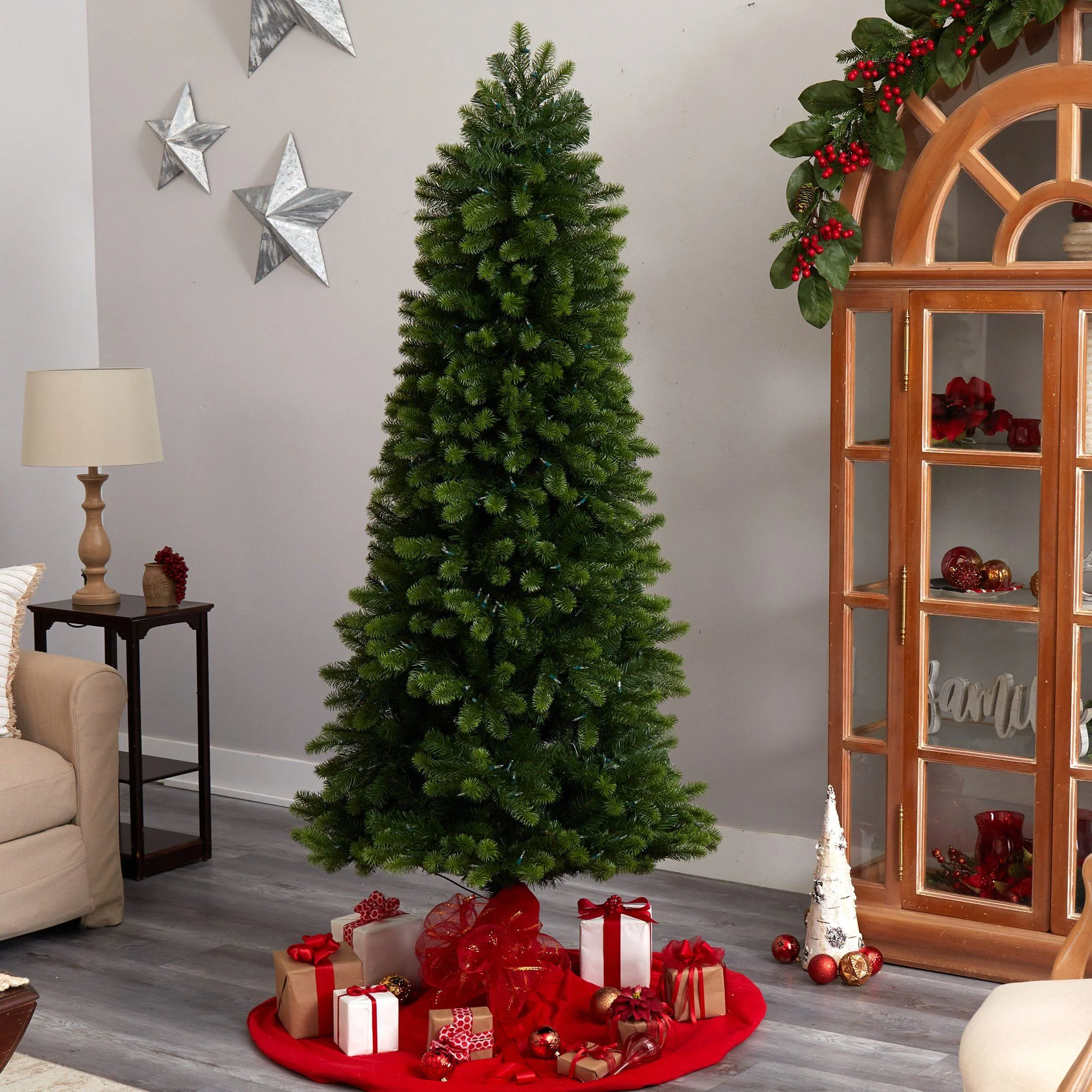 7’ Slim Virginia Spruce Artificial Christmas Tree - Image 8