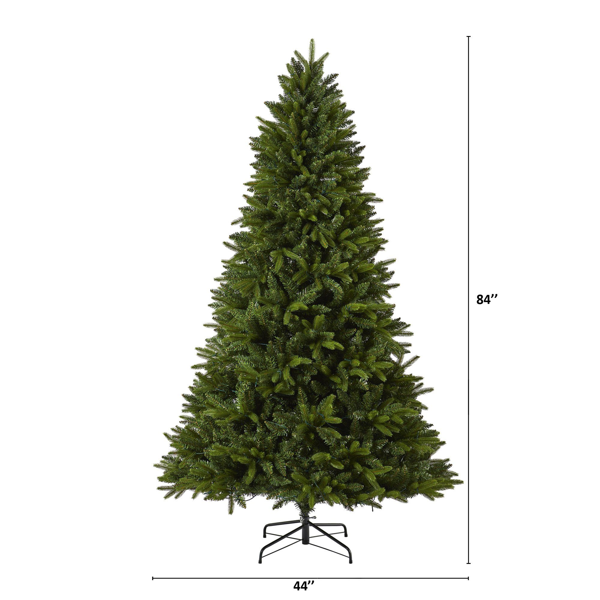 7' Sun Valley Fir Artificial Christmas Tree with 450 LED Lights - Image 2