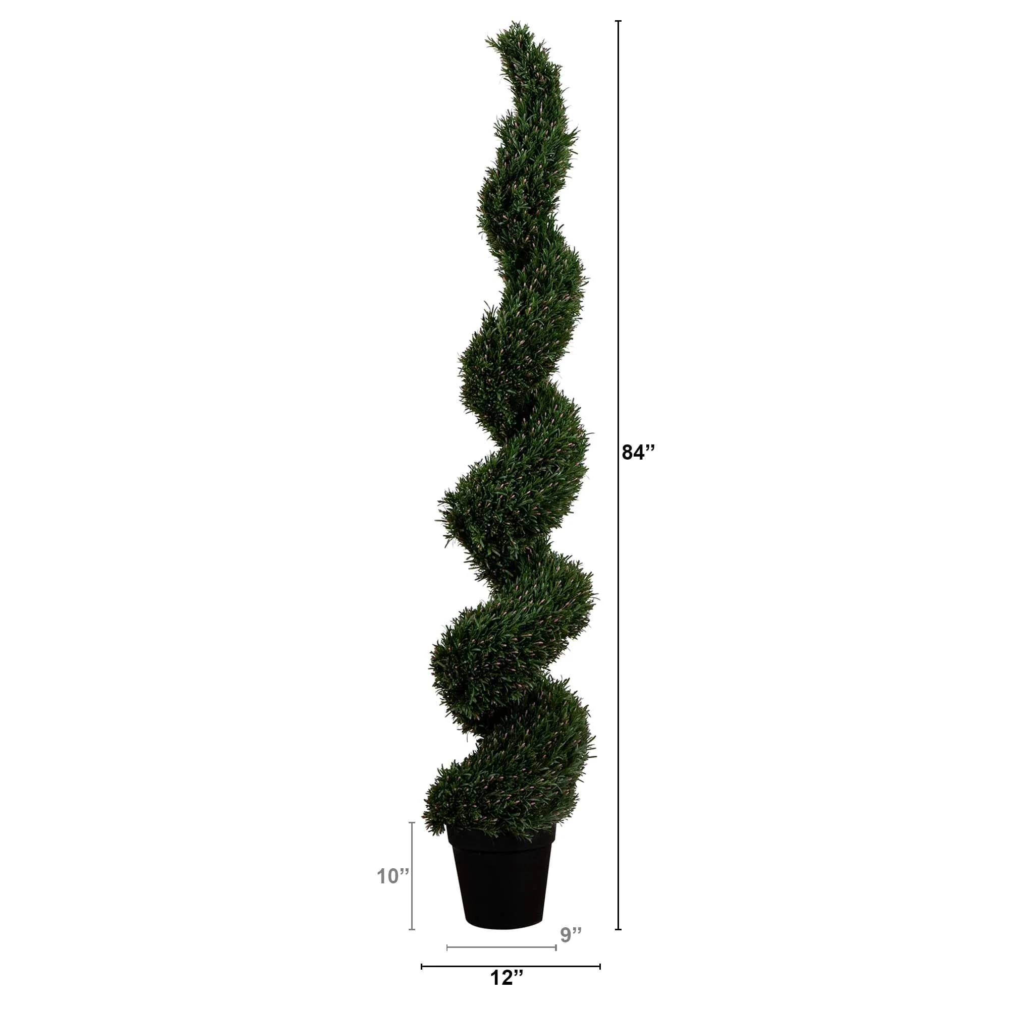7' UV Resistant Artificial Rosemary Spiral Topiary Tree (Indoor/Outdoor) - Image 5