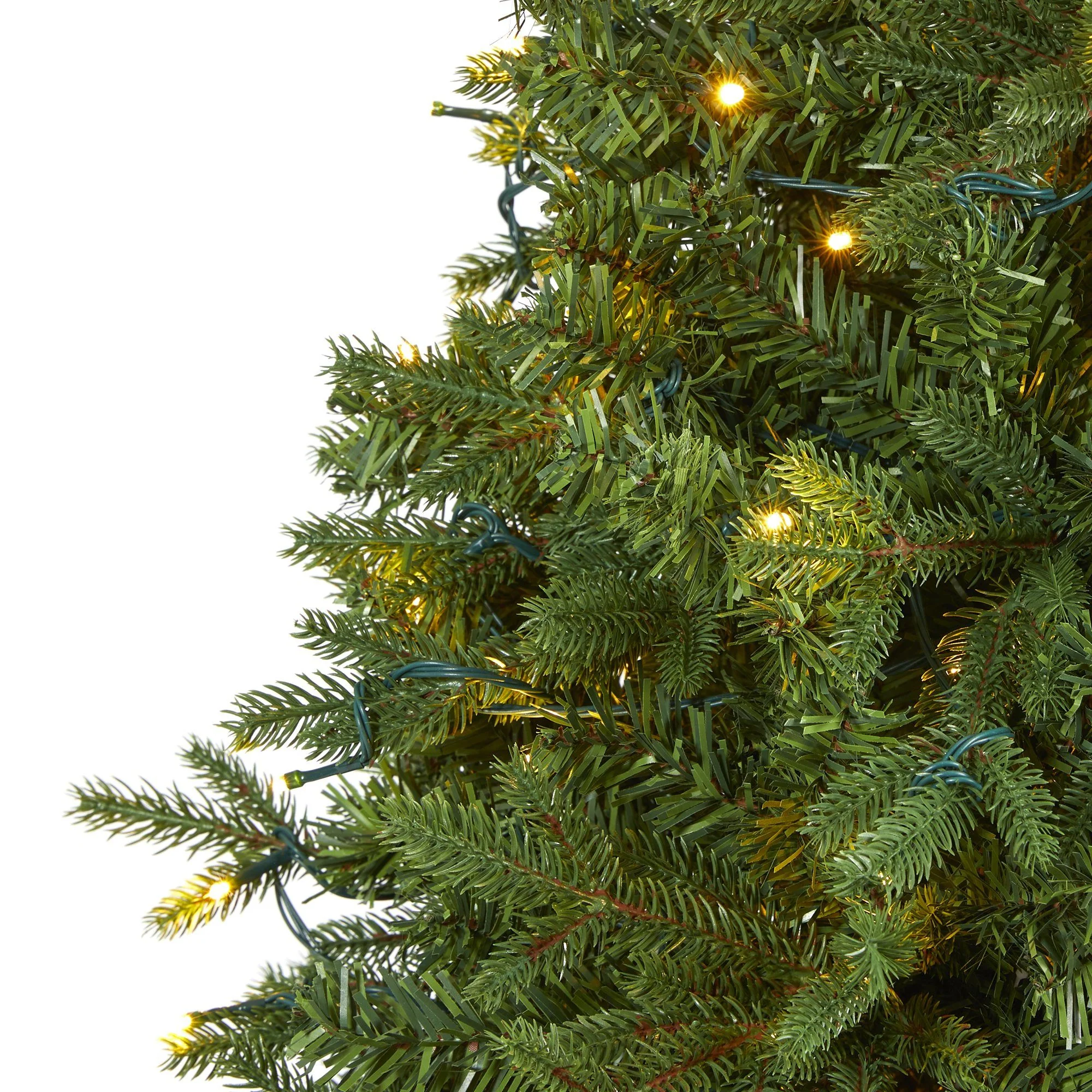 7' Vermont Fir Artificial Christmas Tree with 350 Clear LED Lights - Image 3