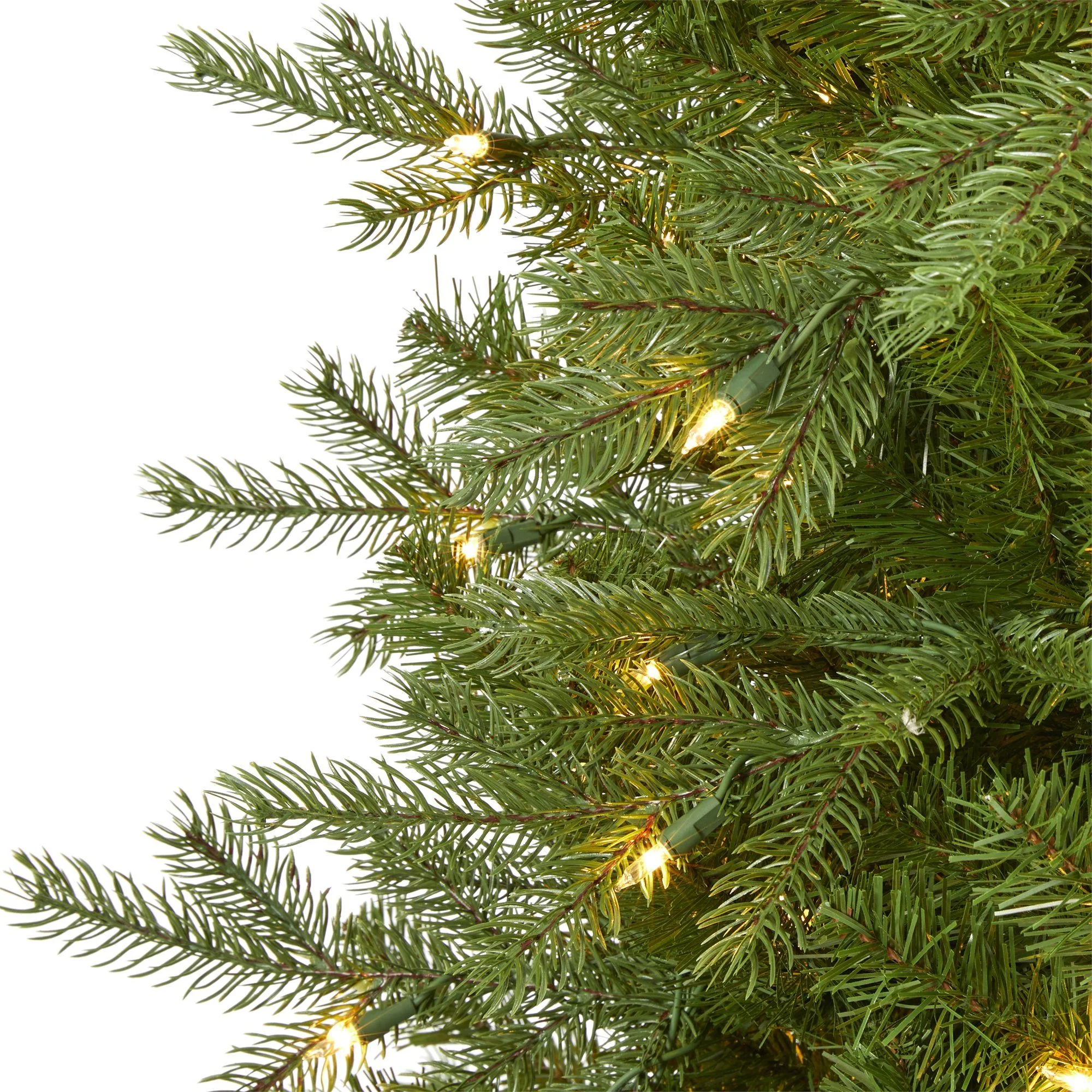 7' Vienna Fir Artificial Christmas Tree with 450 Warm White Lights and 843 Bendable Branches - Image 3
