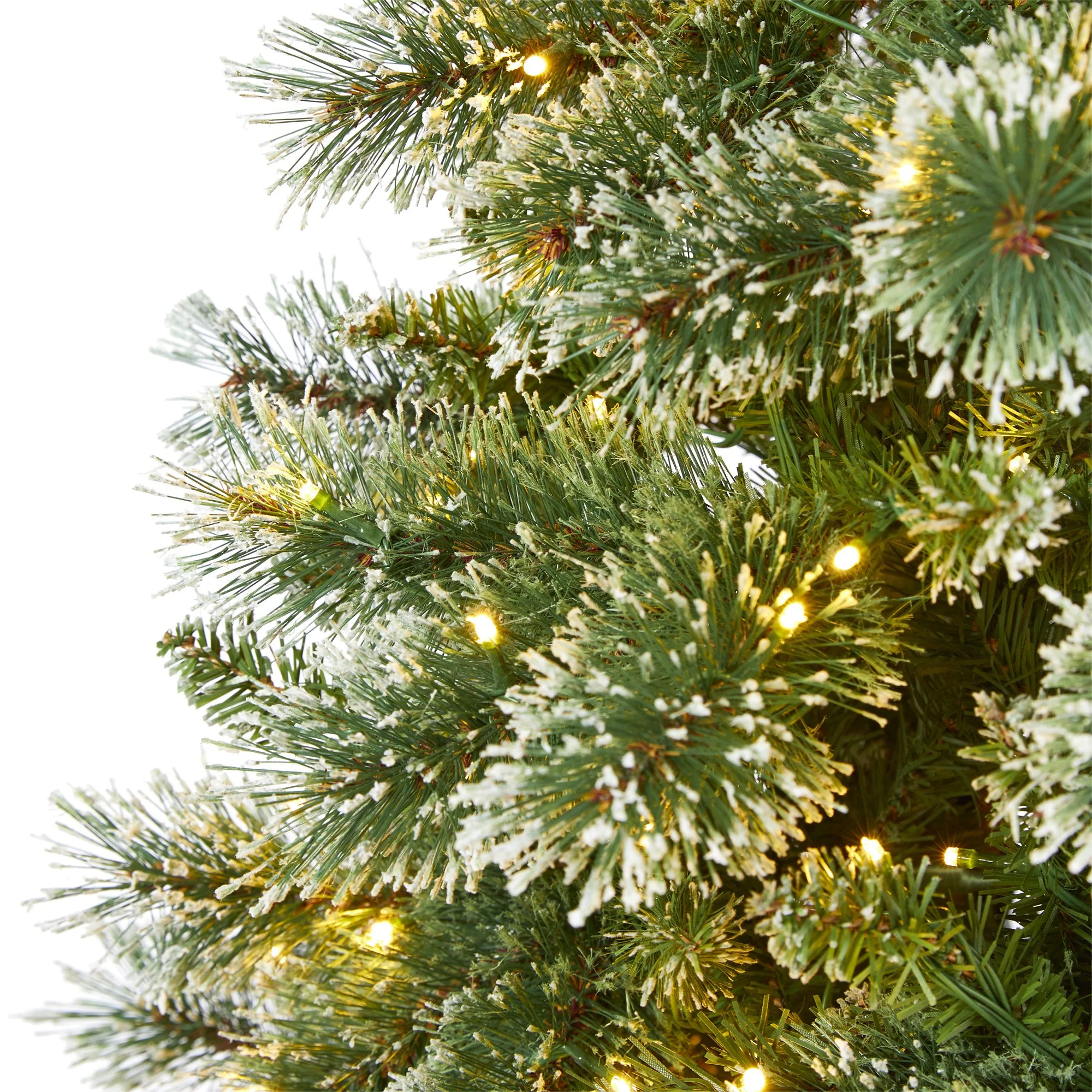 7’ Wisconsin Slim Snow Tip Pine Artificial Christmas Tree with 400 Clear LED Lights - Image 3