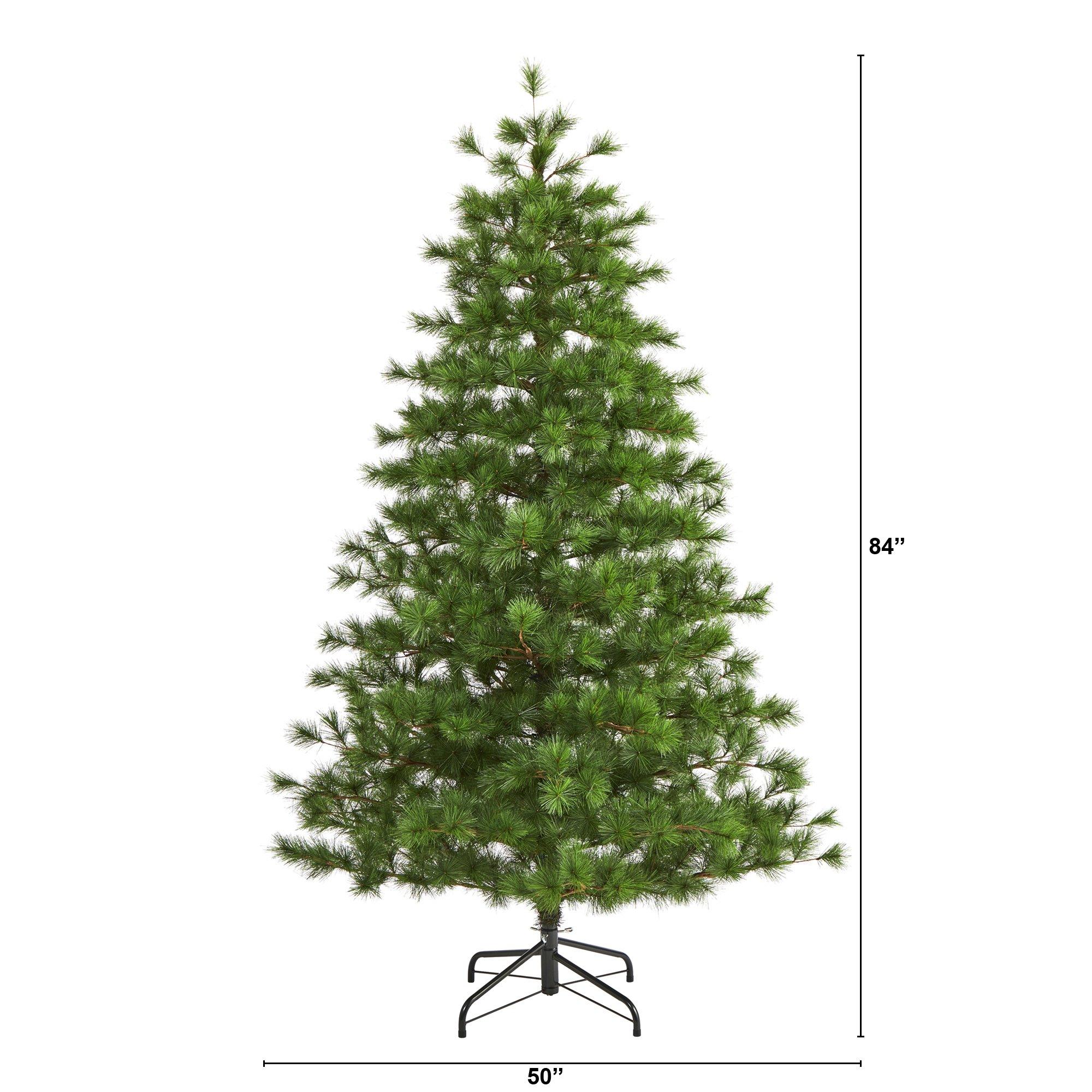 7’ Yukon Mixed Pine Artificial Christmas Tree with 1104 Bendable Branches - Image 2