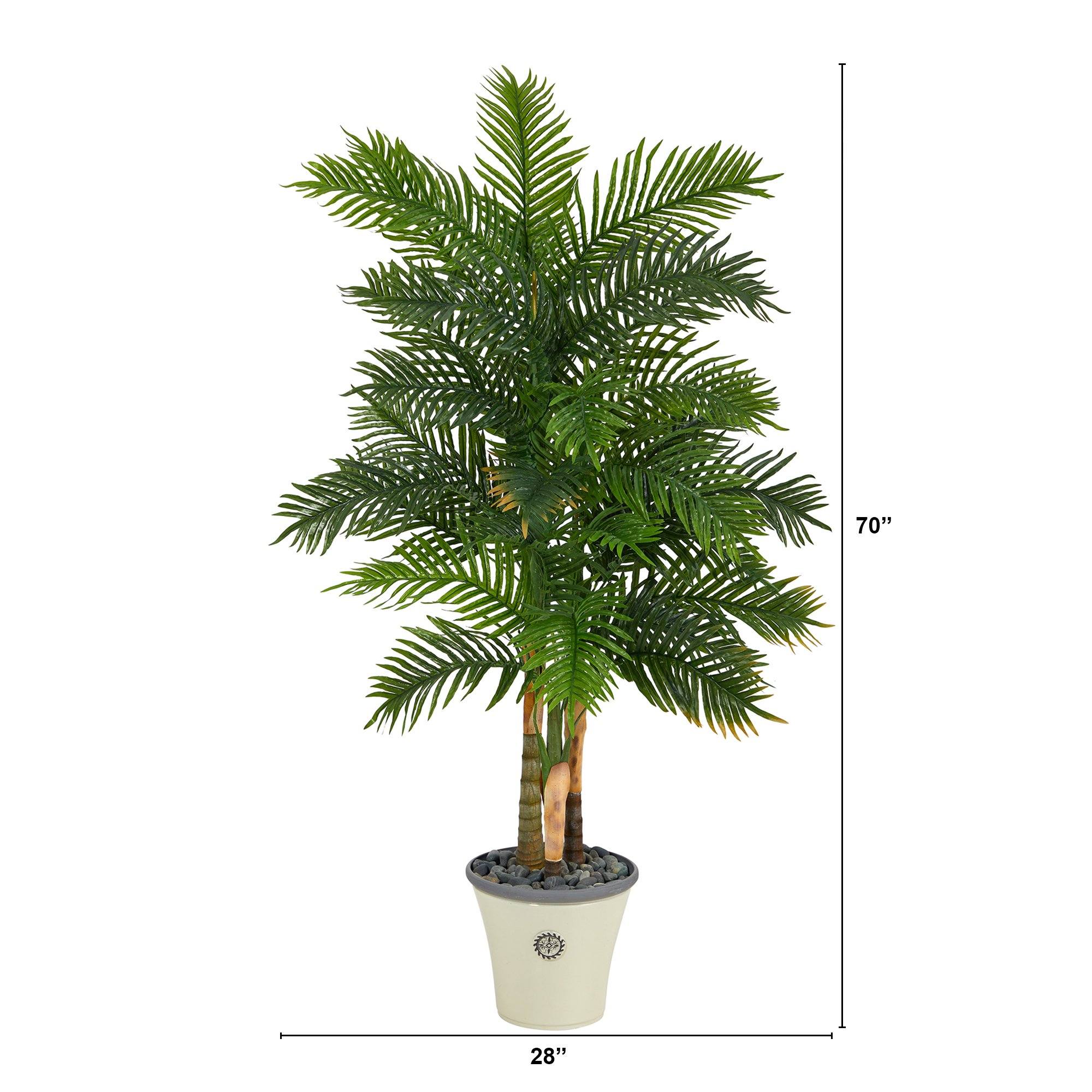 70” Areca Palm Artificial Tree in Decorative Planter (Real Touch) - Image 2