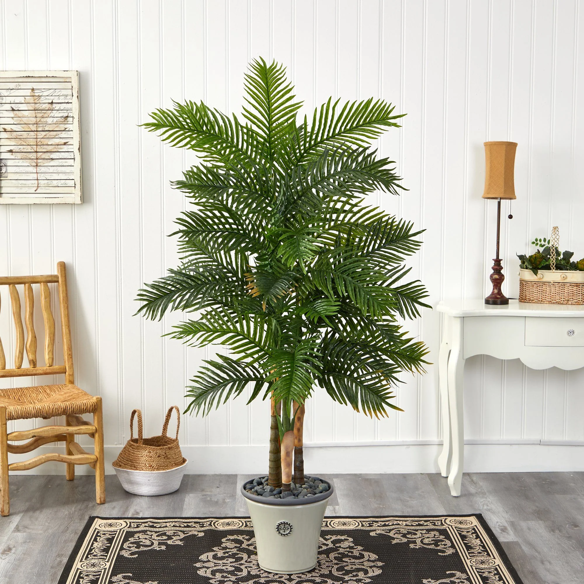 70” Areca Palm Artificial Tree in Decorative Planter (Real Touch) - Image 3