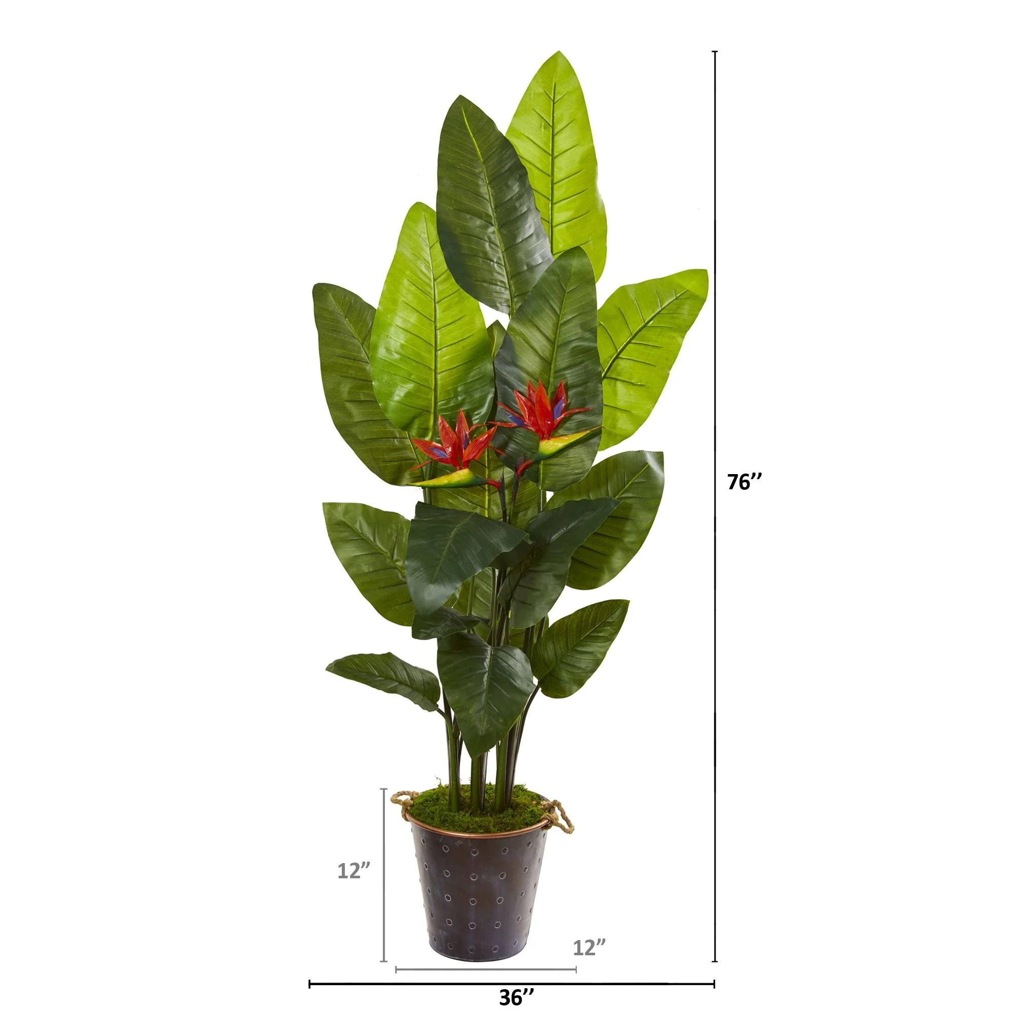 75” Bird of Paradise Artificial Plant in Planter (Real Touch) - Image 2