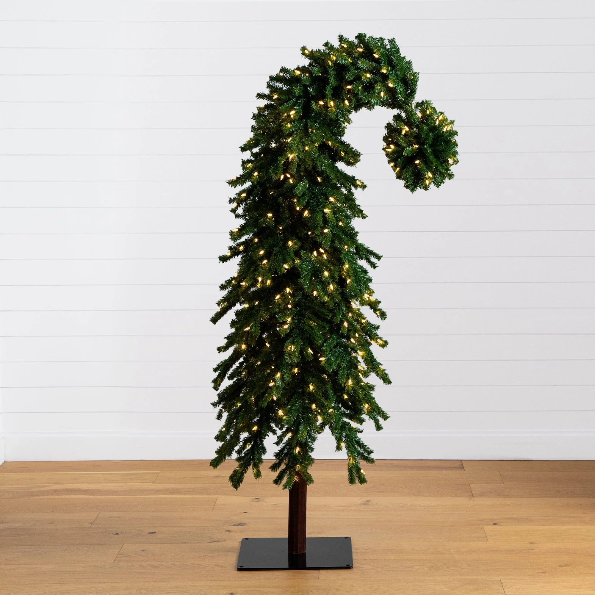7ft. Holiday Green Santa’s Hat Christmas Tree with 500 LED Lights and 1275 Bendable Branches - Image 3
