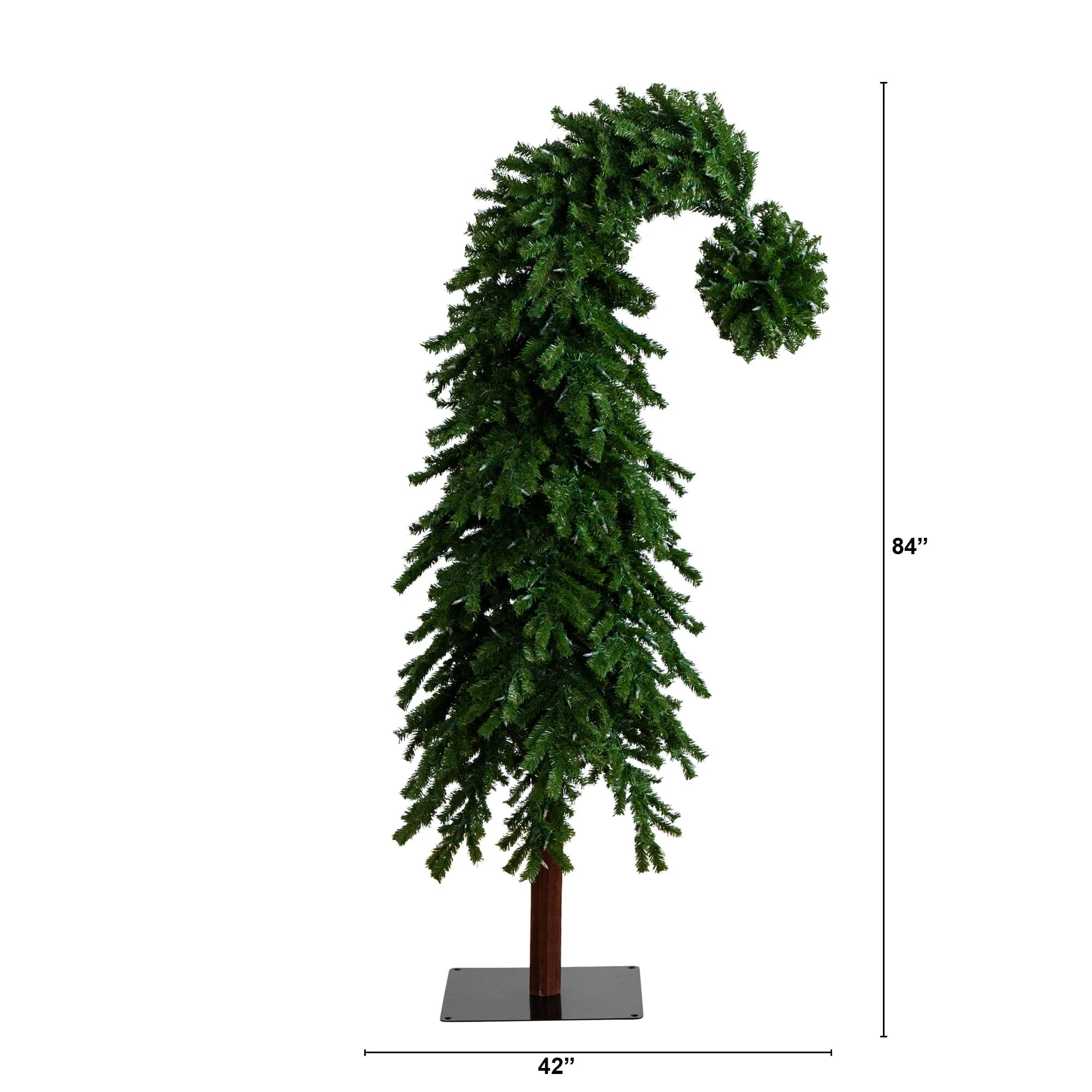 7ft. Holiday Green Santa’s Hat Christmas Tree with 500 LED Lights and 1275 Bendable Branches - Image 8