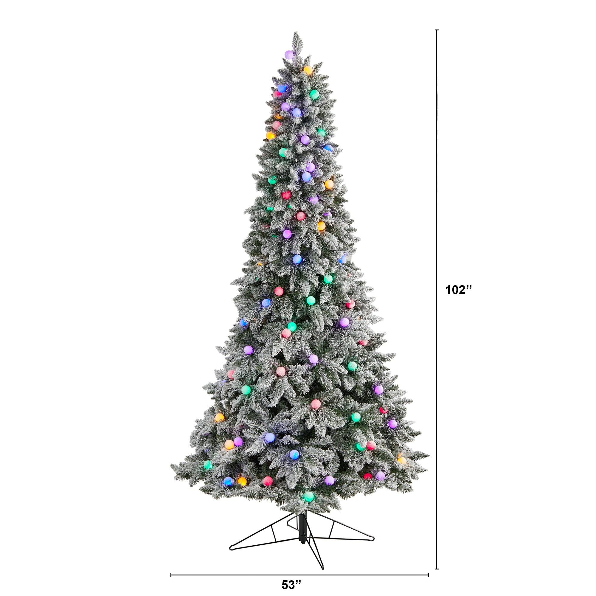 8.5' Flocked British Columbia Mountain Fir Artificial Christmas Tree - Image 2