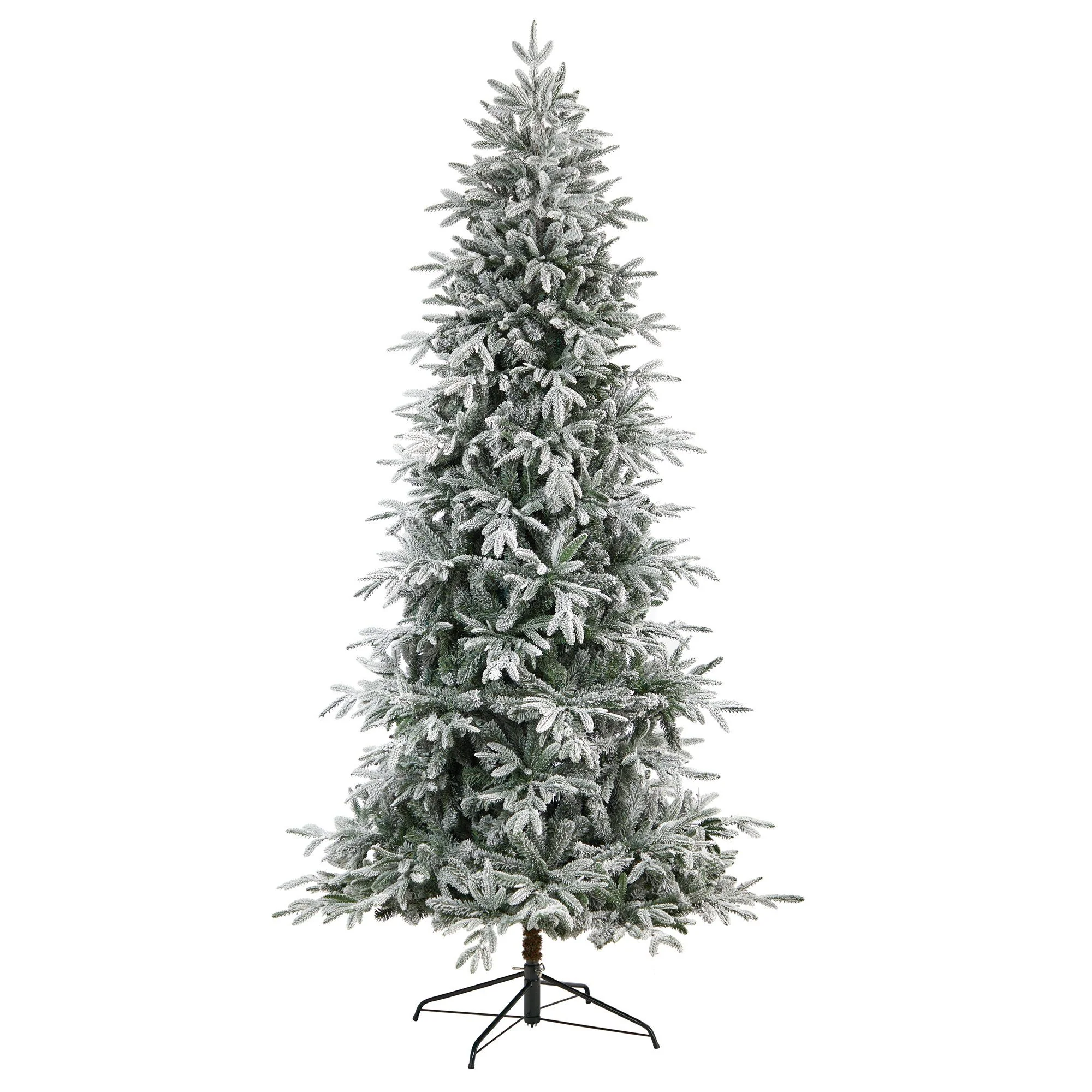 8.5’ Flocked Manchester Spruce Artificial Christmas Tree with 550 Lights and 1317 Bendable Branches - Image 3