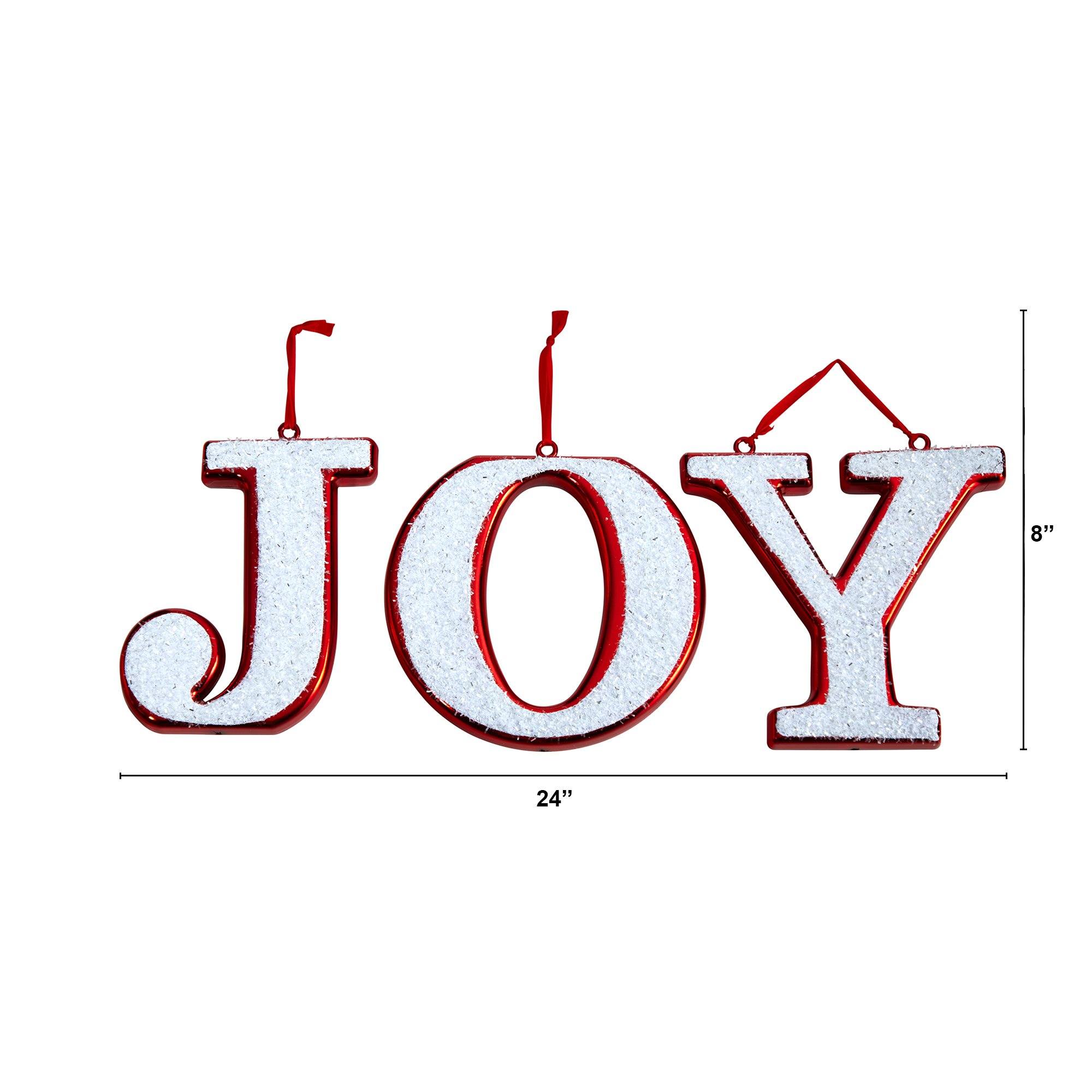 8.5” JOY Holiday Deluxe Shatterproof Ornament Set - Image 3