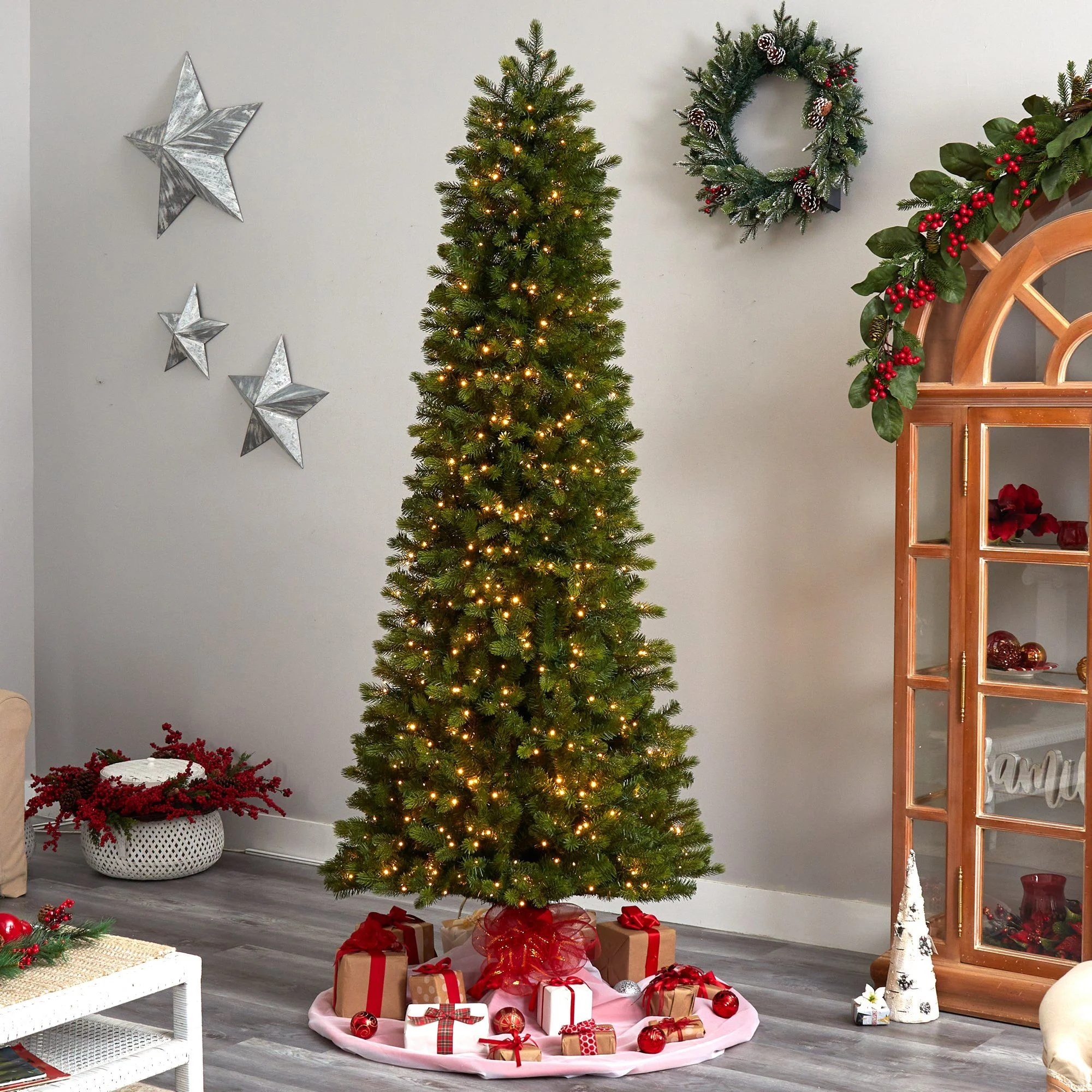 8.5' Slim Colorado Mountain Spruce Artificial Christmas Tree - Image 7