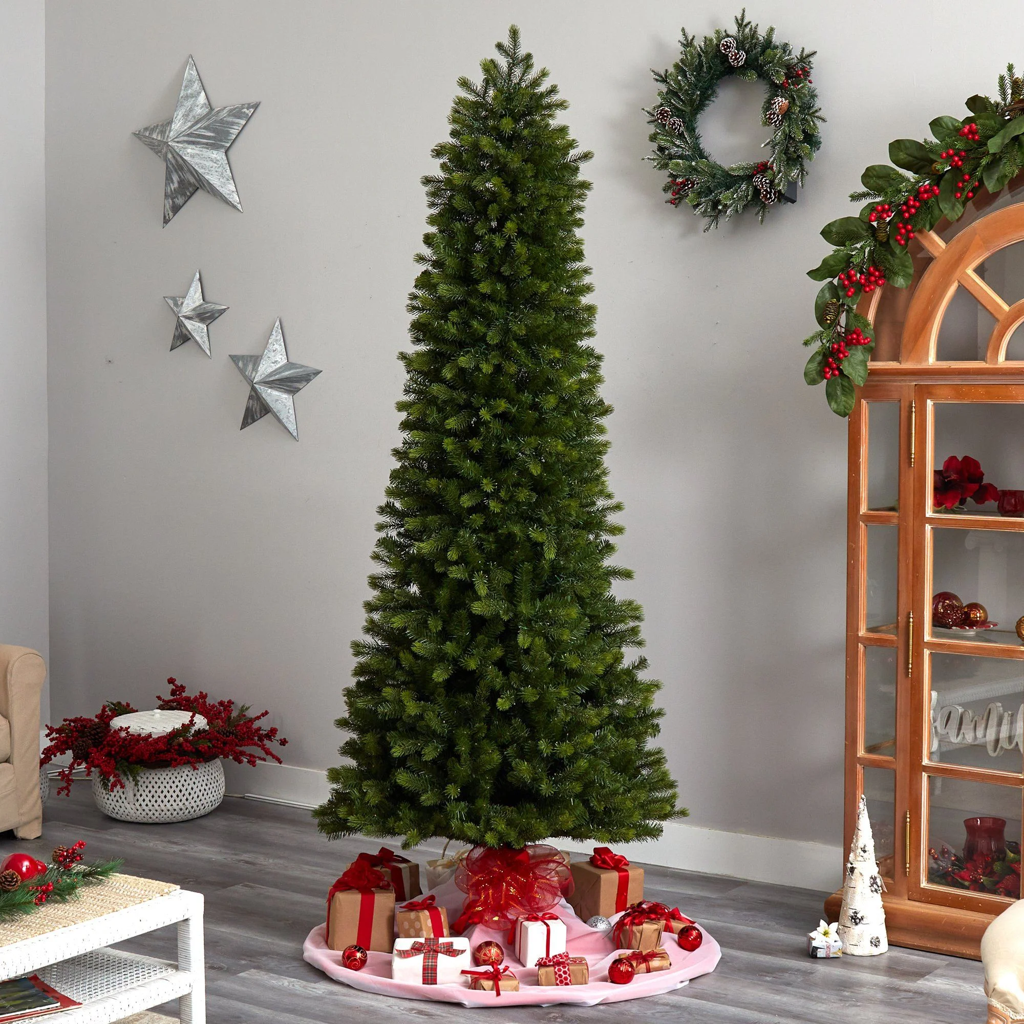 8.5' Slim Colorado Mountain Spruce Artificial Christmas Tree - Image 8