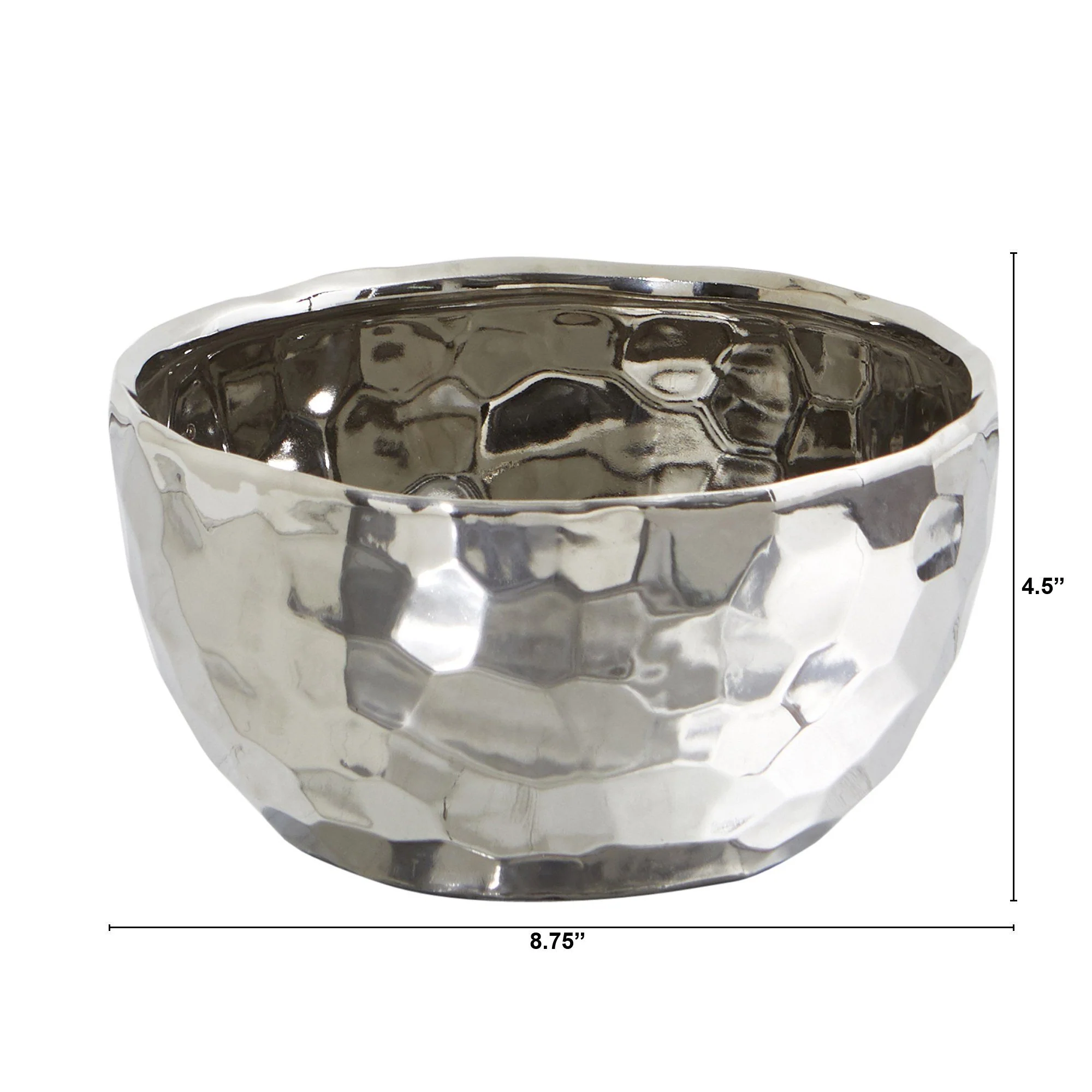 8.75” Designer Silver Bowl - Image 2