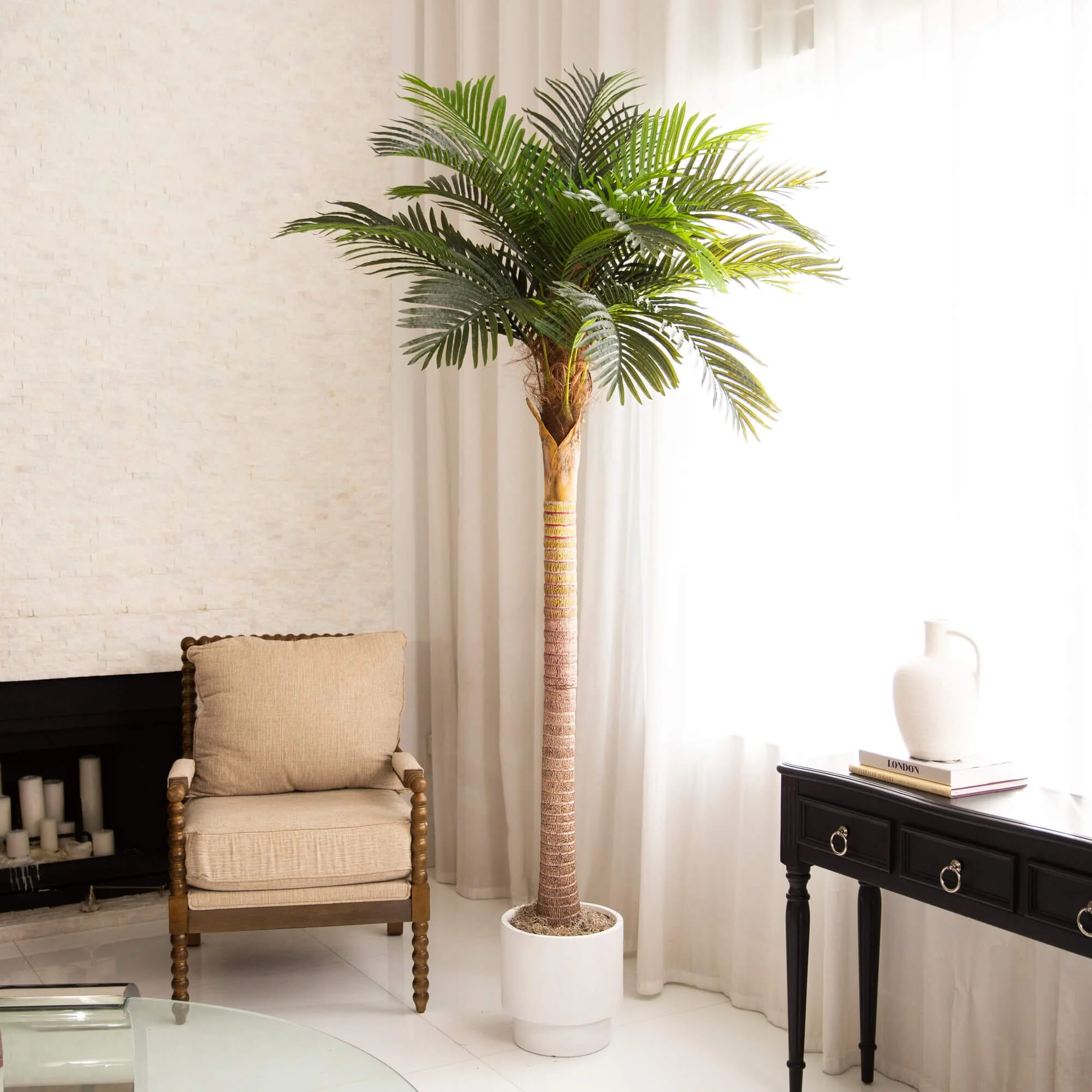 8' Artificial Coconut Palm Tree - Image 3