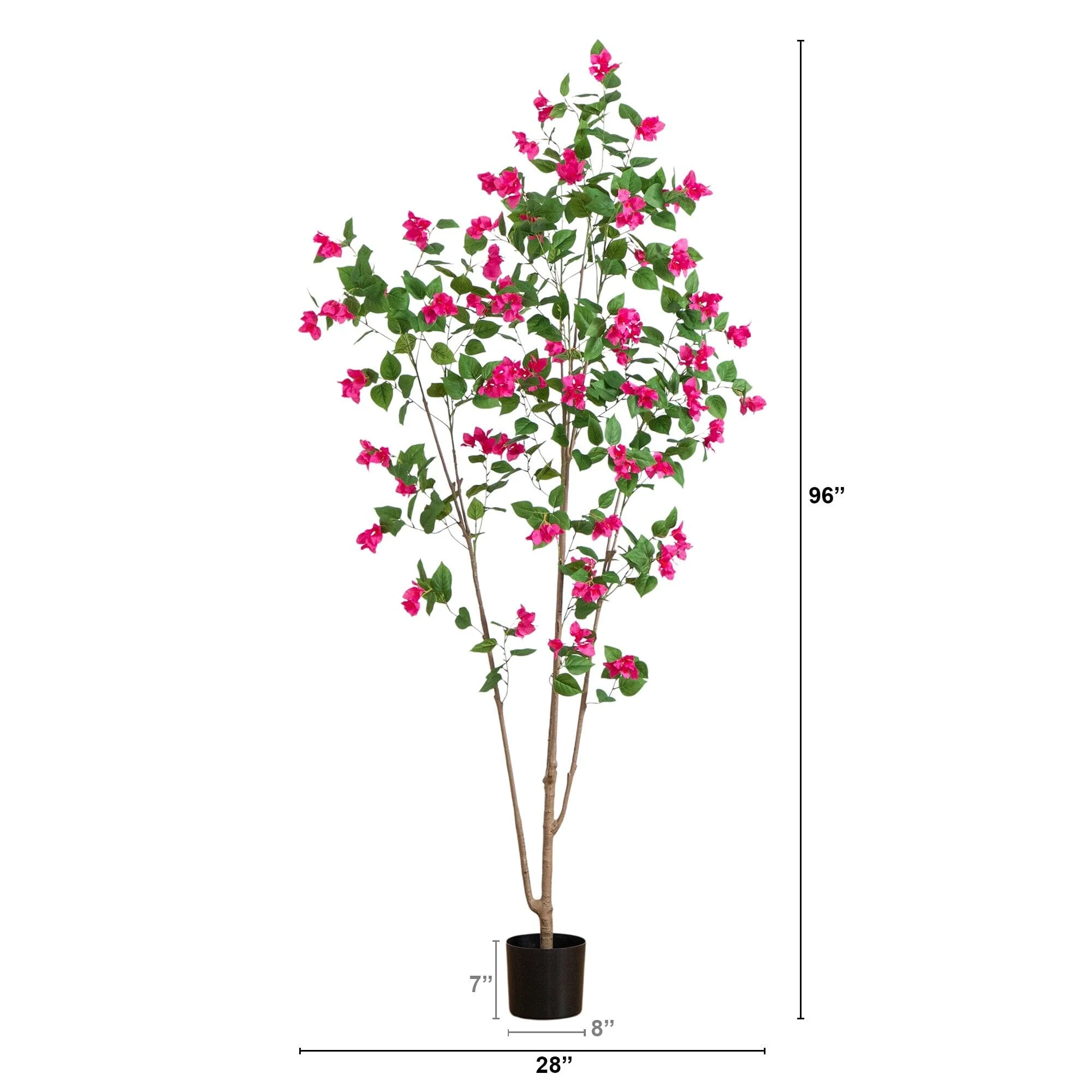 8’ Artificial Minimalist Bougainvillea Tree - Image 5