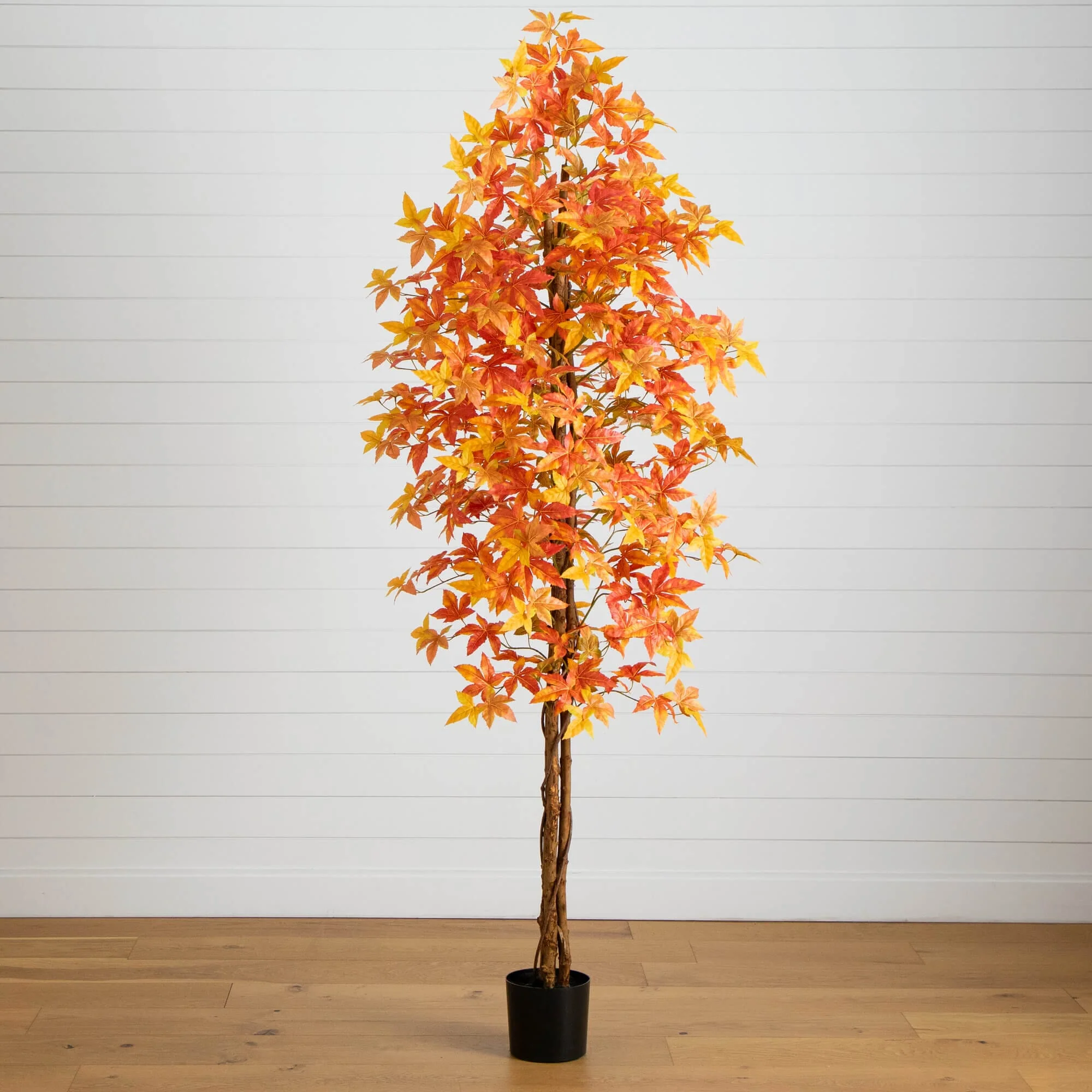 8' Autumn Deluxe Maple Artificial Fall Tree - Image 3