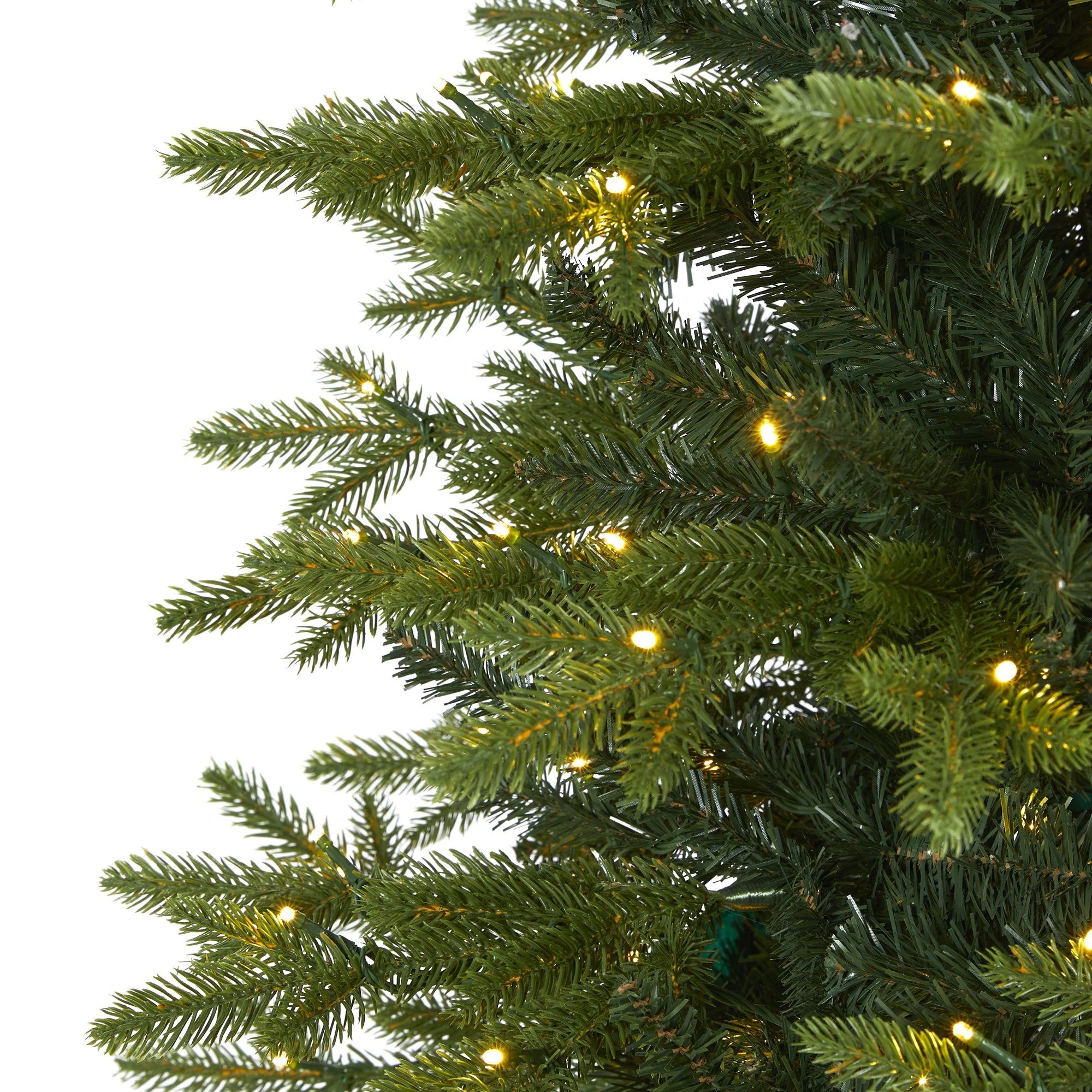 8’ Belgium Fir “Natural Look” Artificial Christmas Tree with 650 Clear LED Lights - Image 3