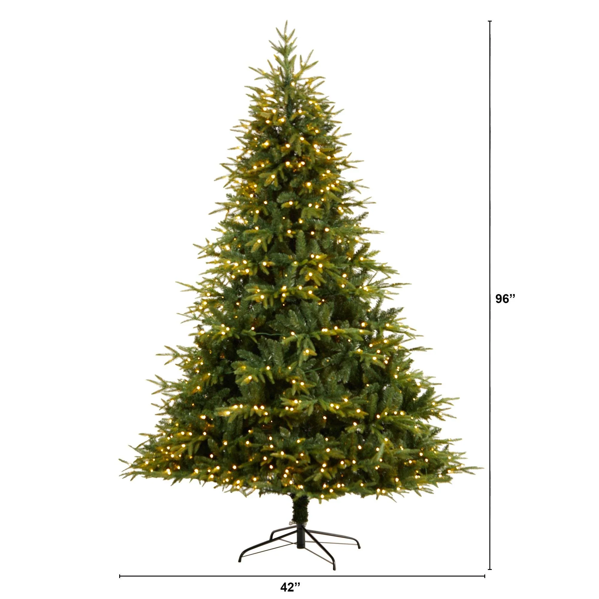 8’ Colorado Mountain Fir “Natural Look” Tree with 700 Multi LED Lights and 3560 Bendable Branches - Image 2
