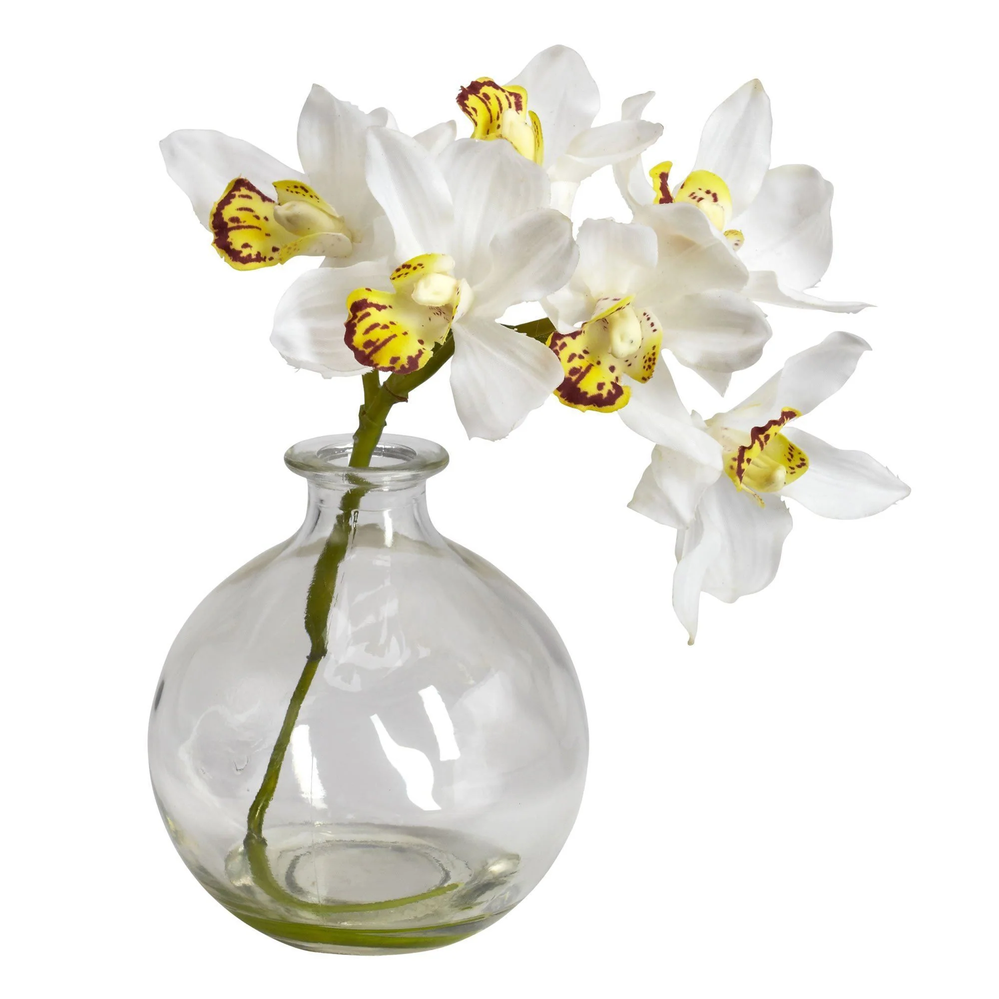 Cymbidium w/Vase  Silk Flower Arrangement (Set of 3) - Image 3