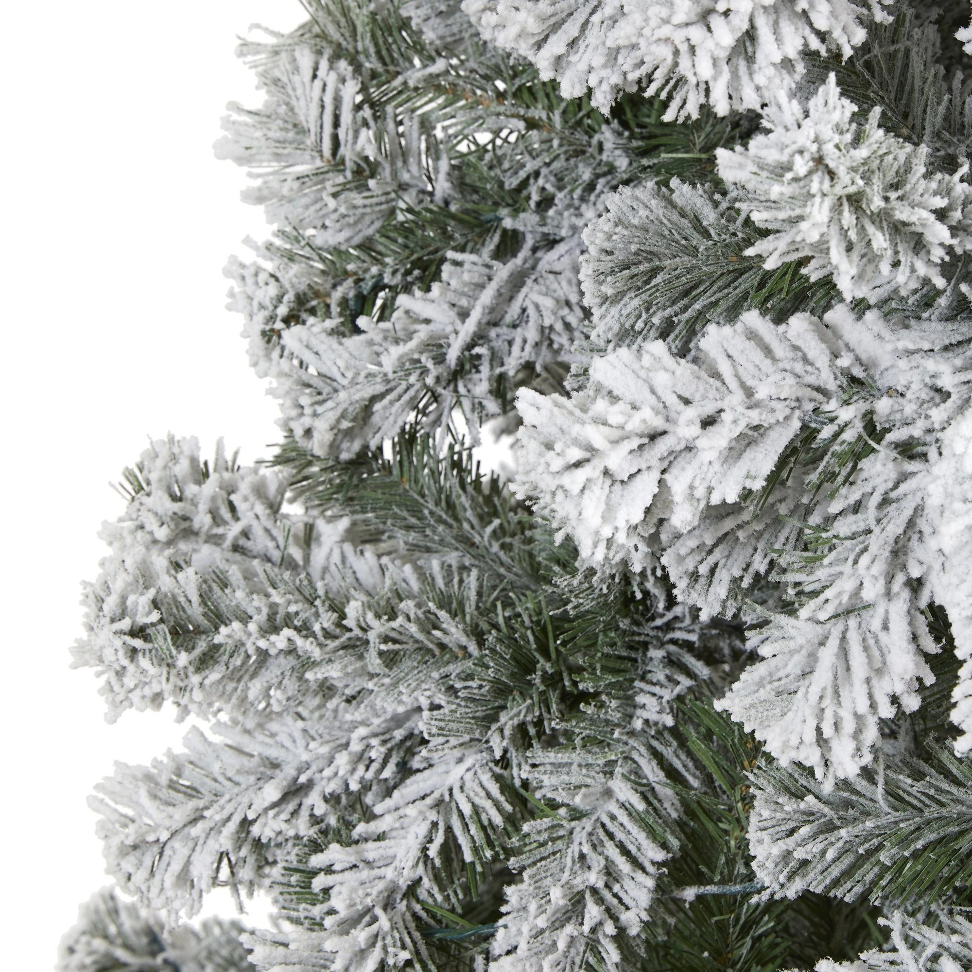 8' Flocked West Virginia Fir Artificial Christmas Tree - Image 3