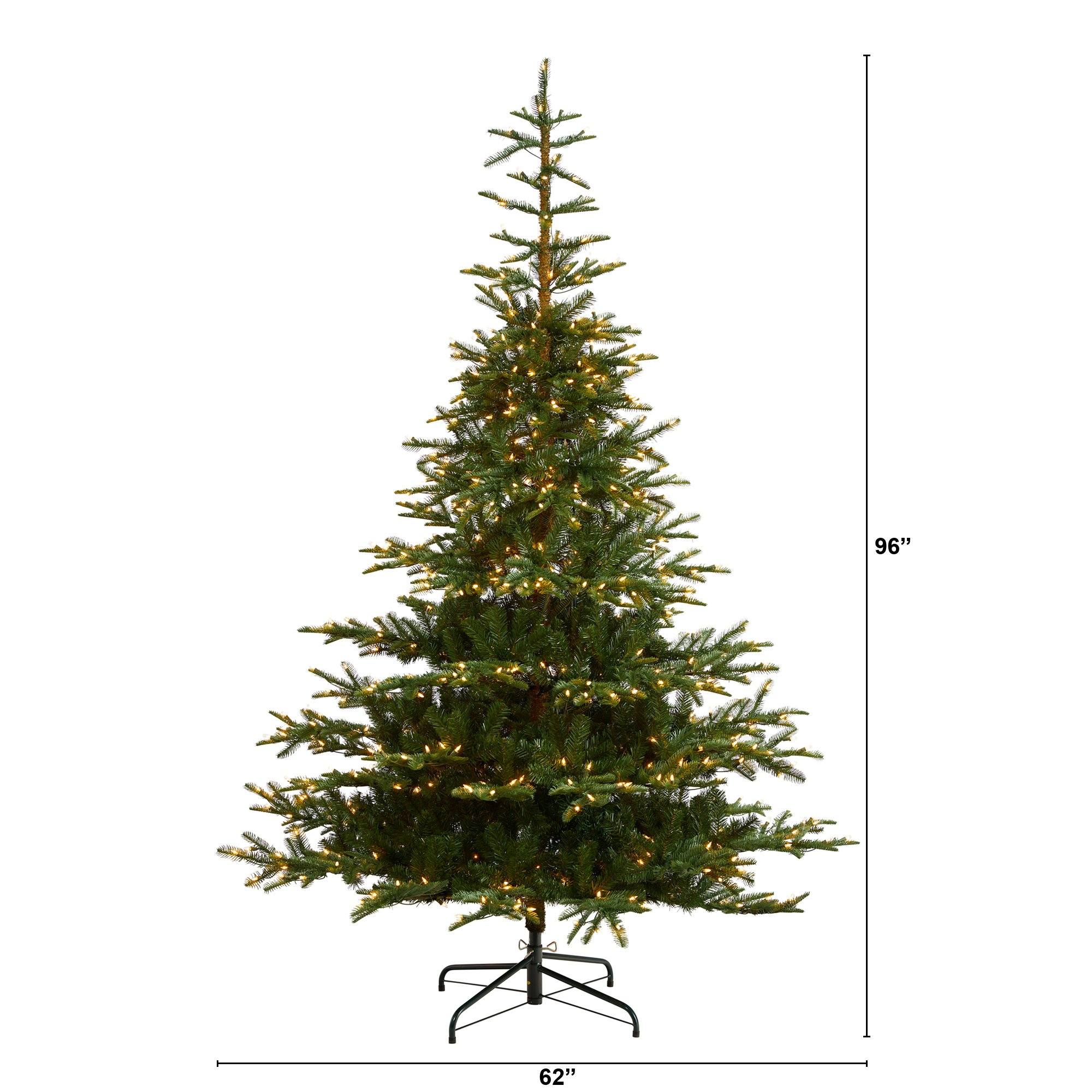 8’ Layered Washington Spruce Christmas Tree with 650 Clear Lights and 1561 Bendable Branches - Image 3