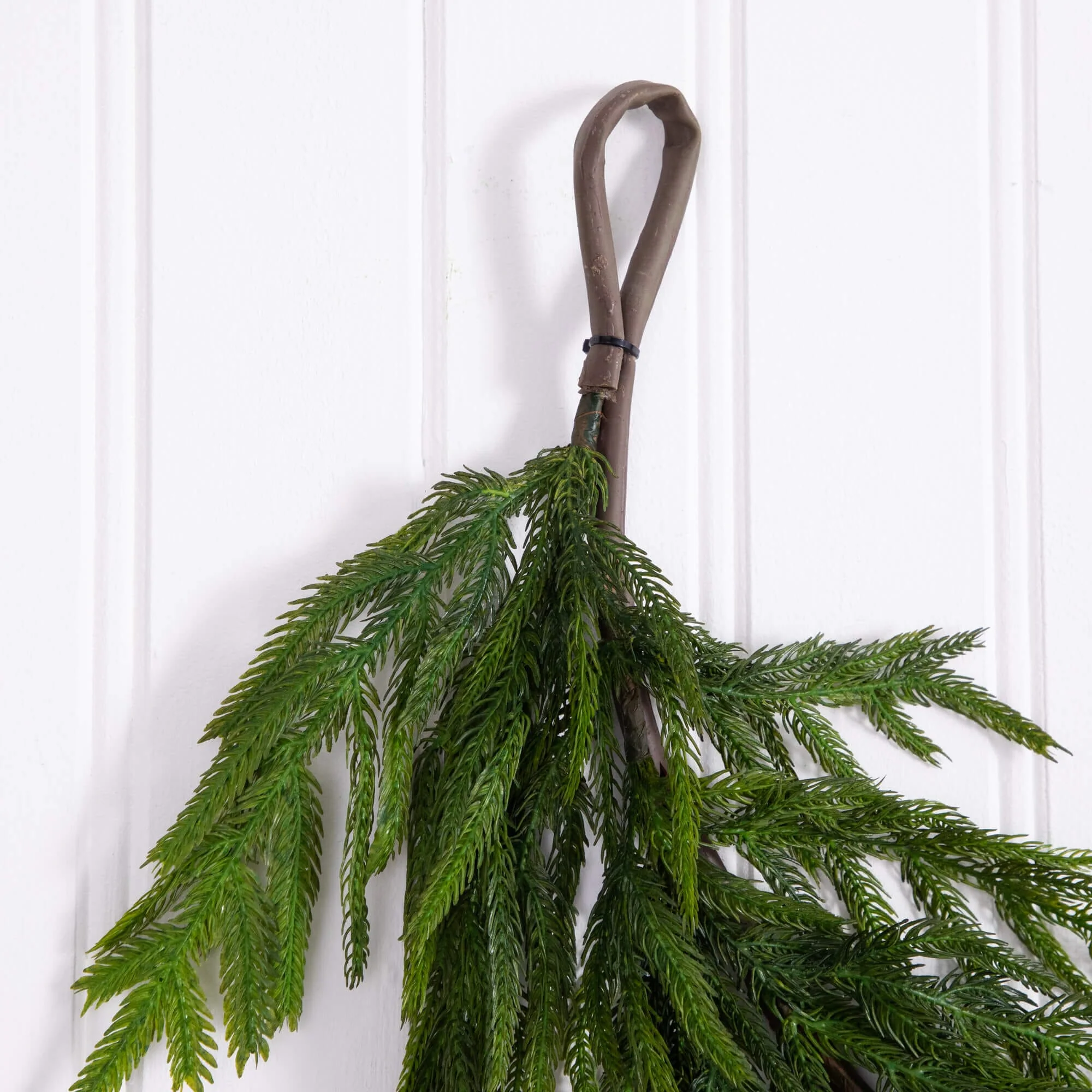 8' Artificial Real Touch Norfolk Island Pine Garland with Natural Look - Image 6
